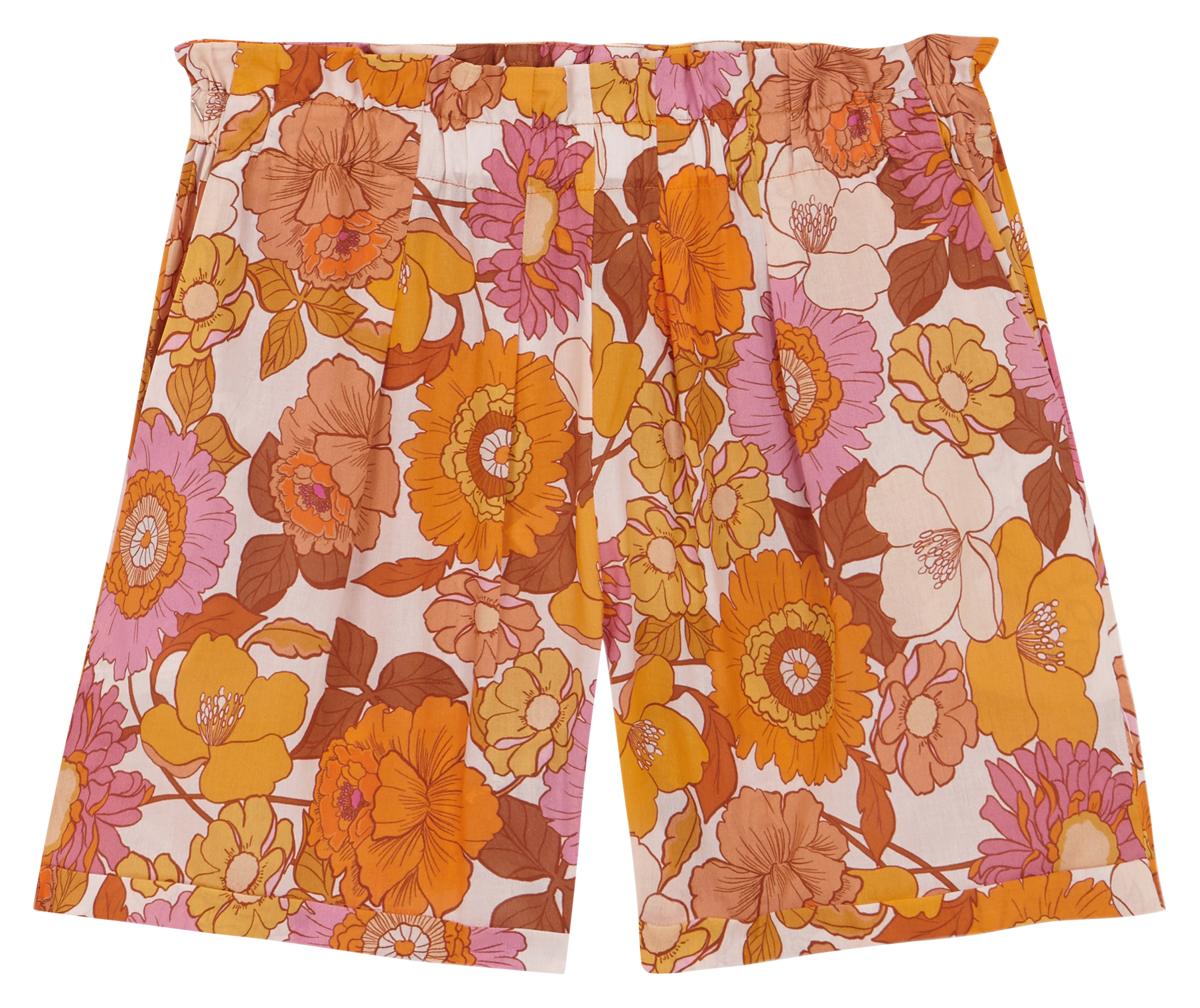 Short taille haute imprimé en coton THE LABEL EDITION Multicolore