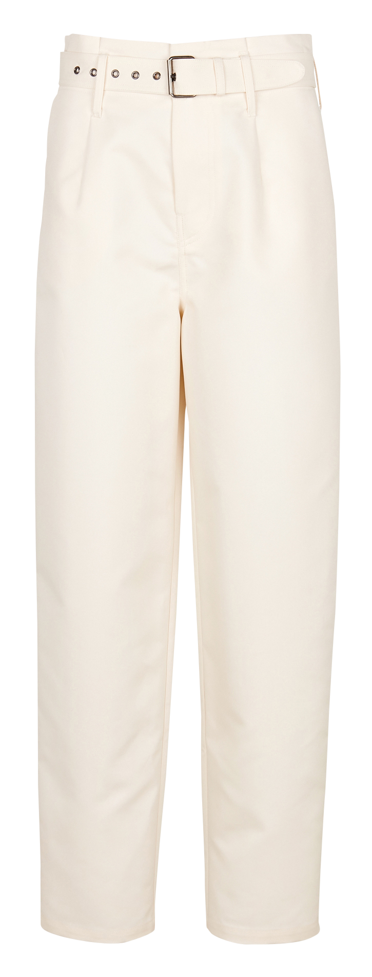 Wijde broek van katoenmix met ceintuur COLLECTORS CLUB Beige