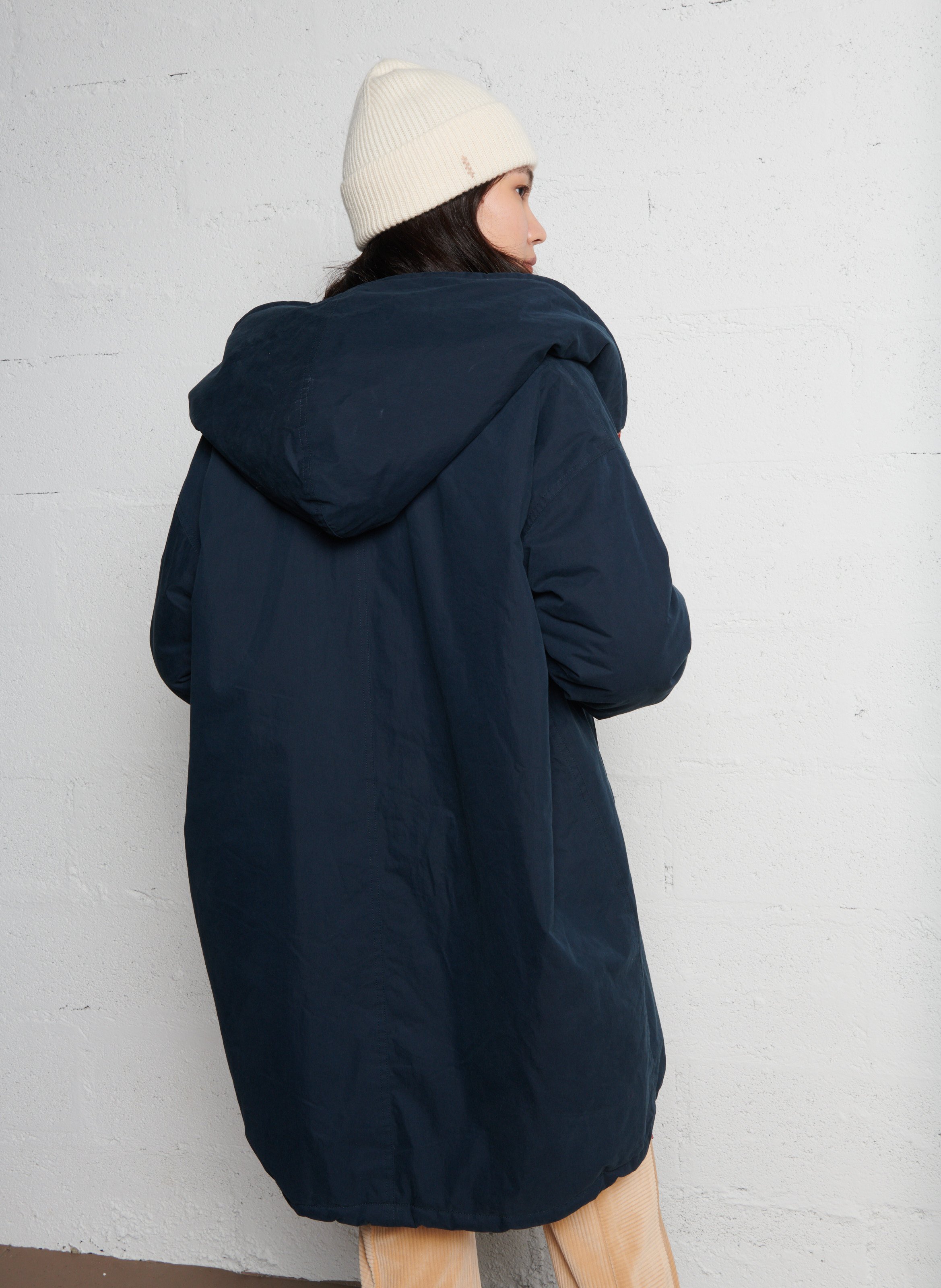 Parka met gevoerde capuchon - katoenblend BELLEROSE Blauw