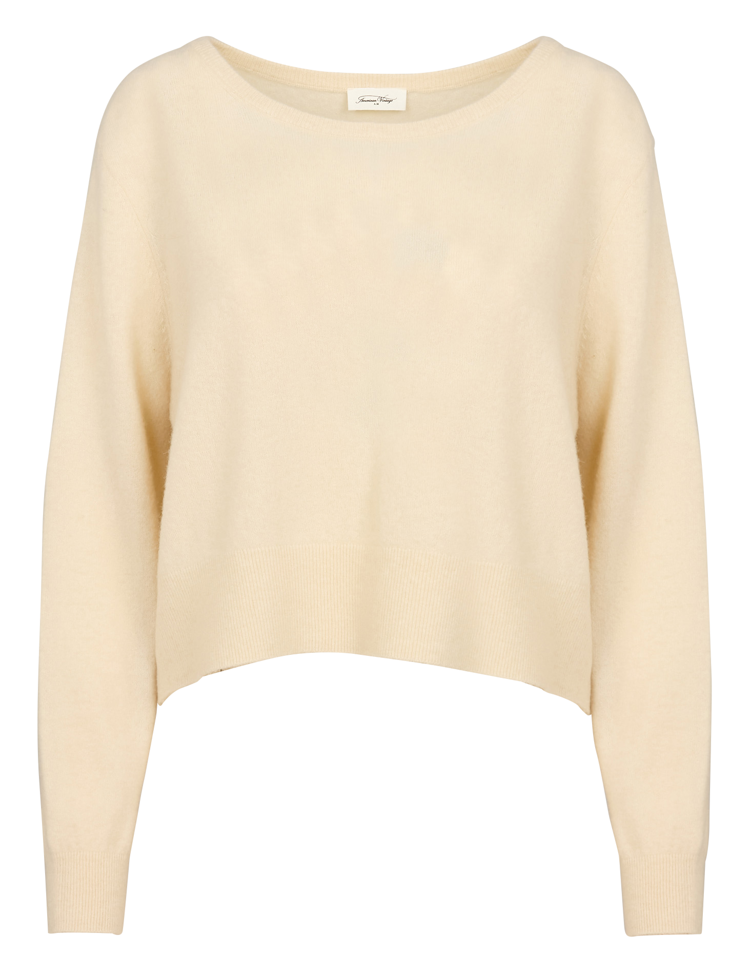 Pull ample en laine mélangée Beige