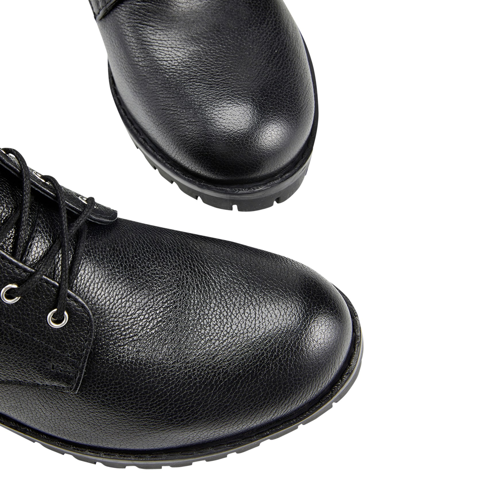 Bottines à lacets en cuir COSMOPARIS Black