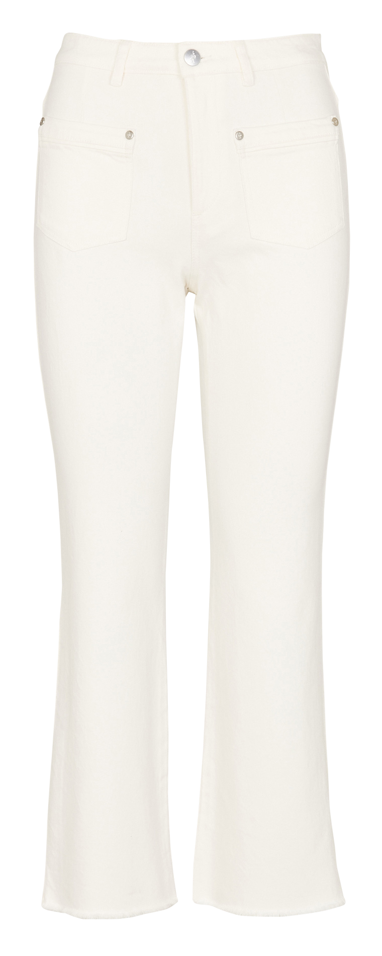 Jean droit court en coton mélangé ONE STEP Blanc