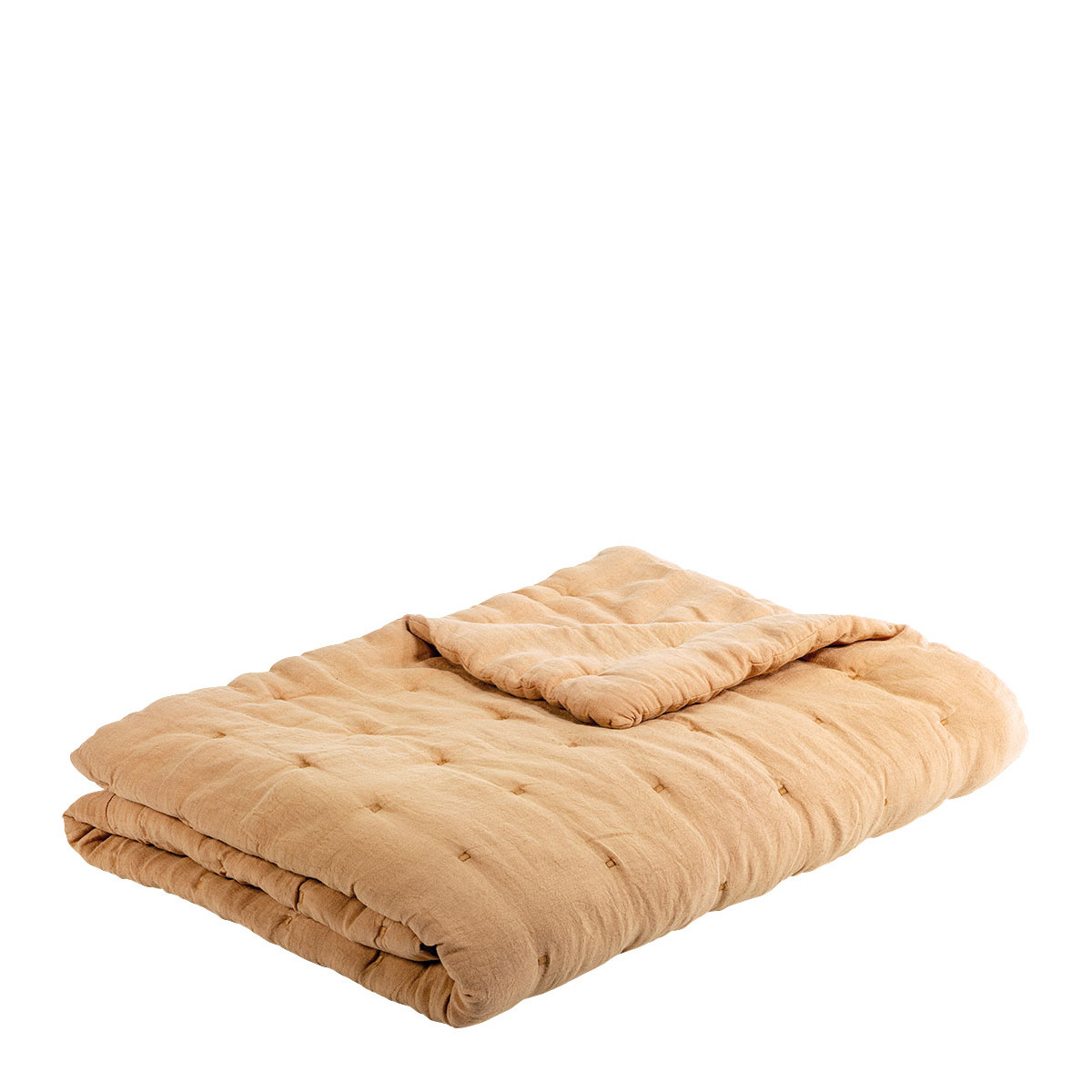 Couvre-lit en lin lavé BLANC D'IVOIRE Orange