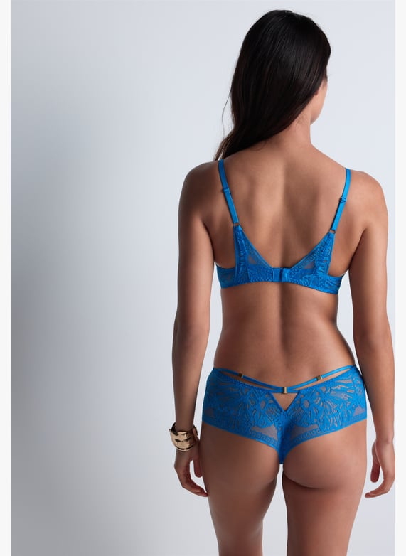 A la Folie kohl black underwired triangle bra | Blue by AUBADE A la Folie kohl black underwired triangle bra Blue