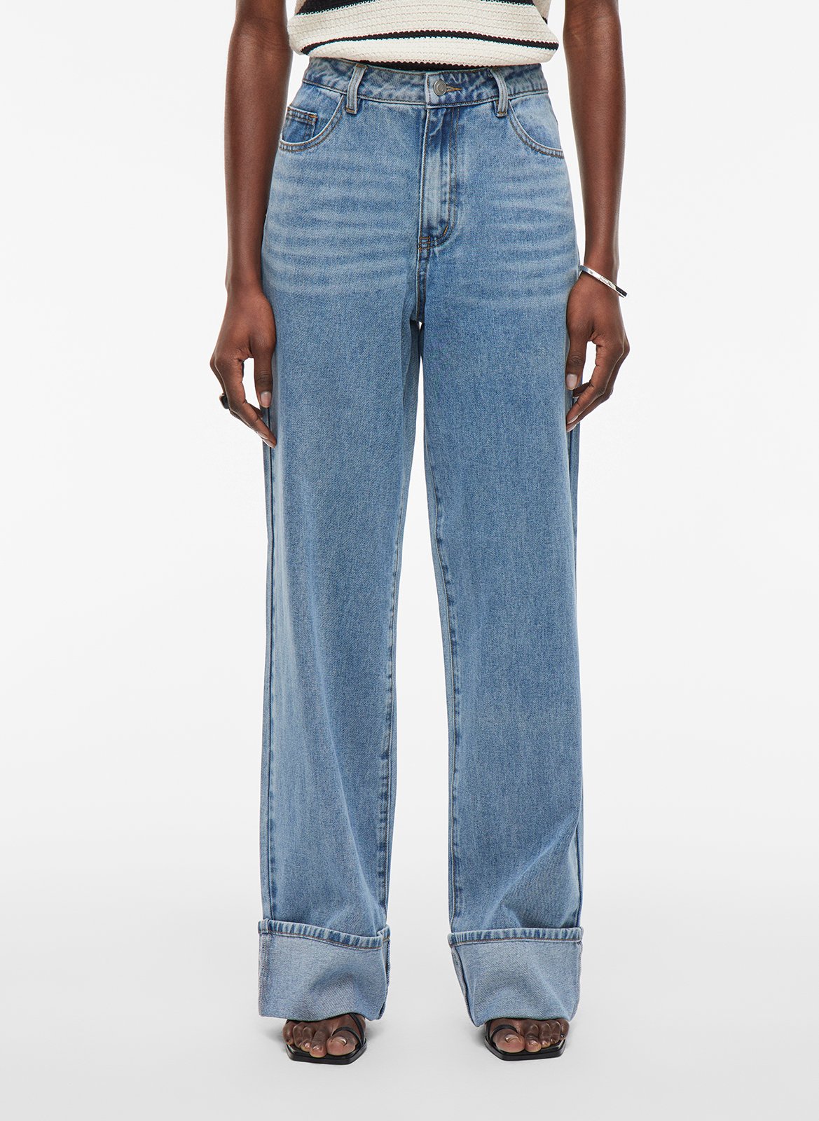 Straight cotton-blend shorts ROUGE EDIT Blue