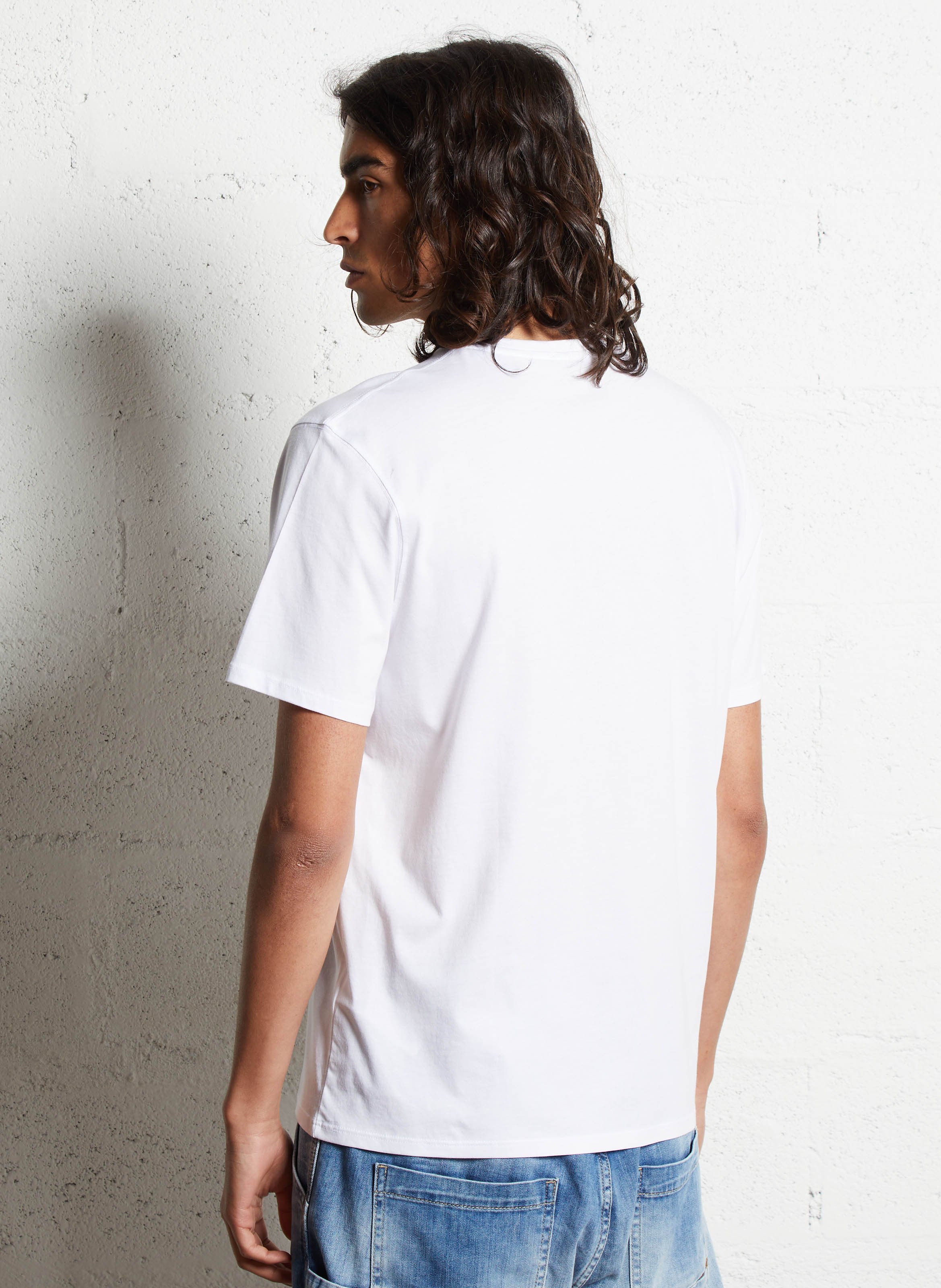 Tee-shirt droit col rond en coton EDEN PARK Blanc