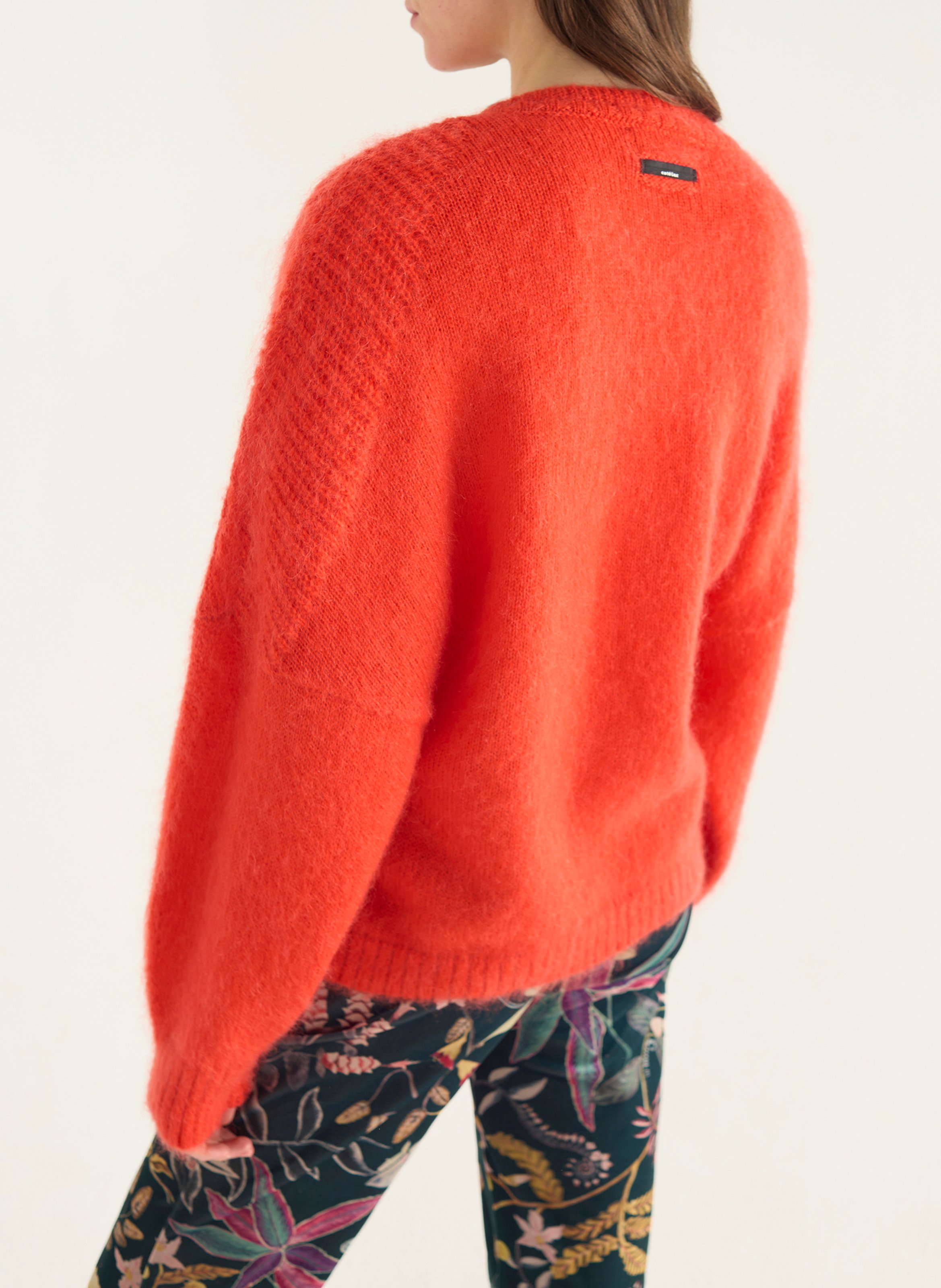 Oversize-Pullover aus Woll-Mix mit Rundhalsausschnitt COTELAC Rot