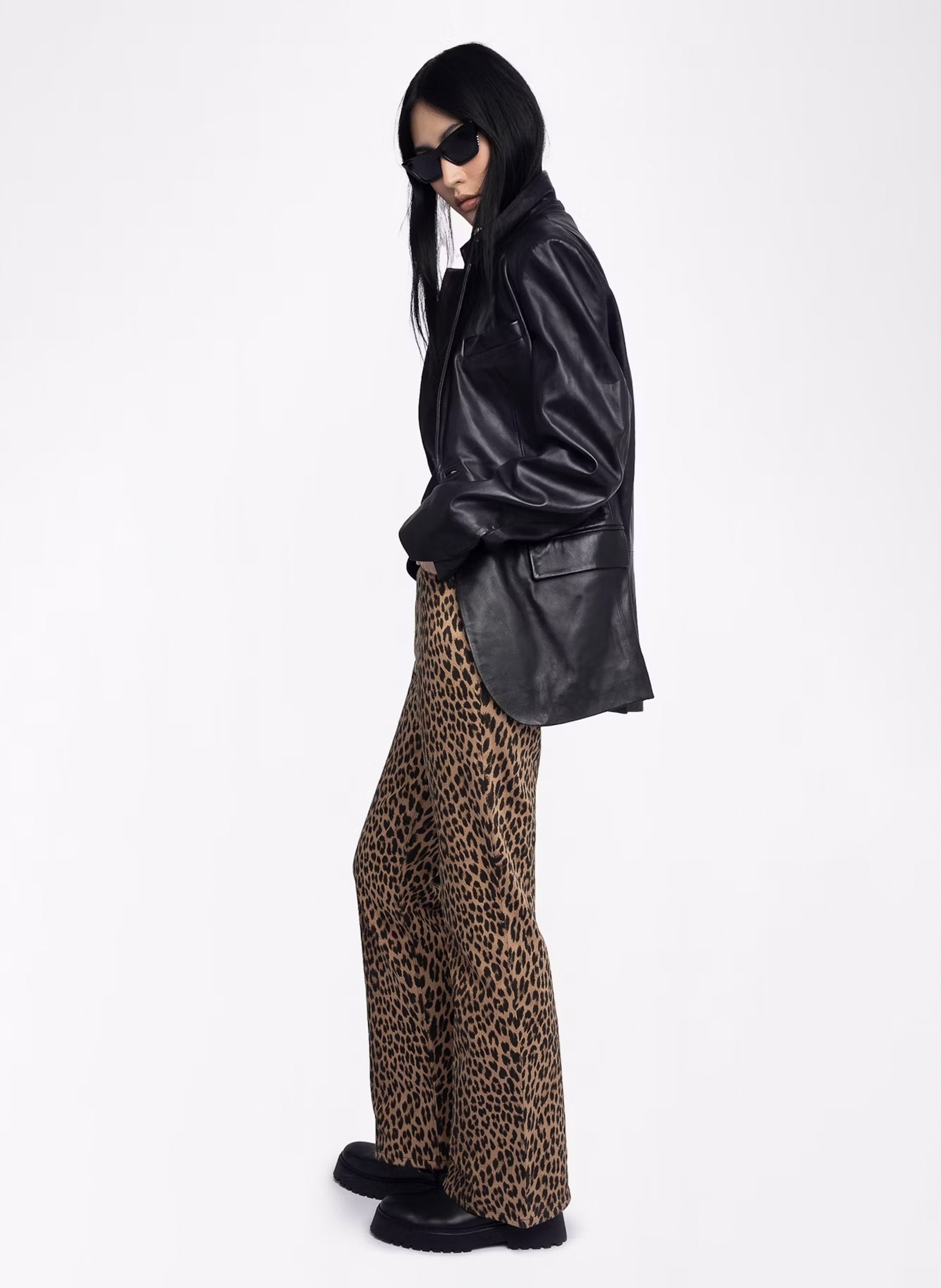 Leopard straight pants ZADIG&VOLTAIRE Brown
