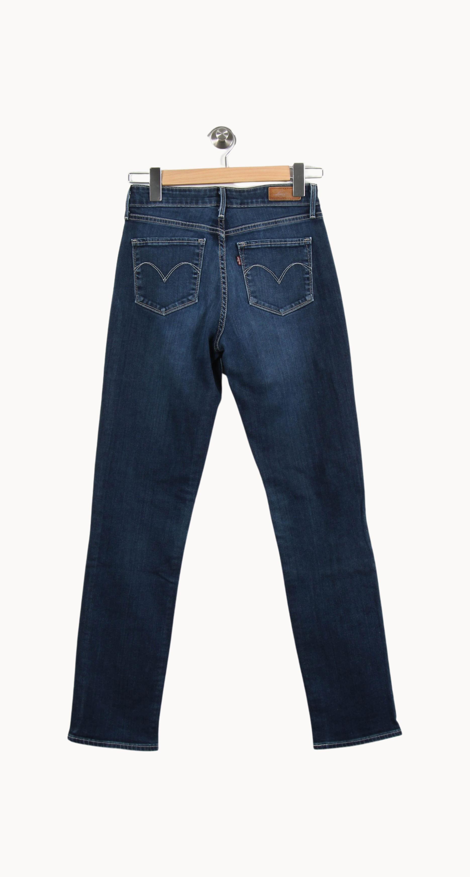 Cropped slim jeans with studs LEVI'S - Seconde main Blue