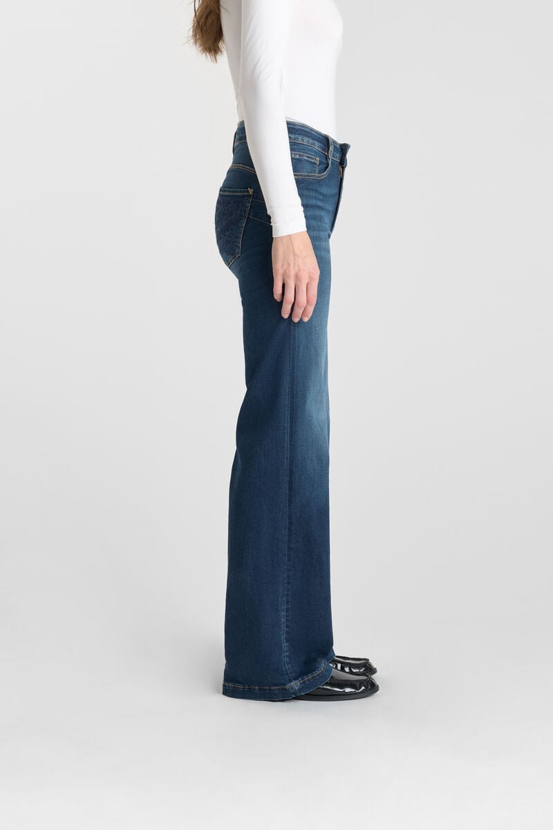 High waist flare jeans, 34 length LE TEMPS DES CERISES Blue