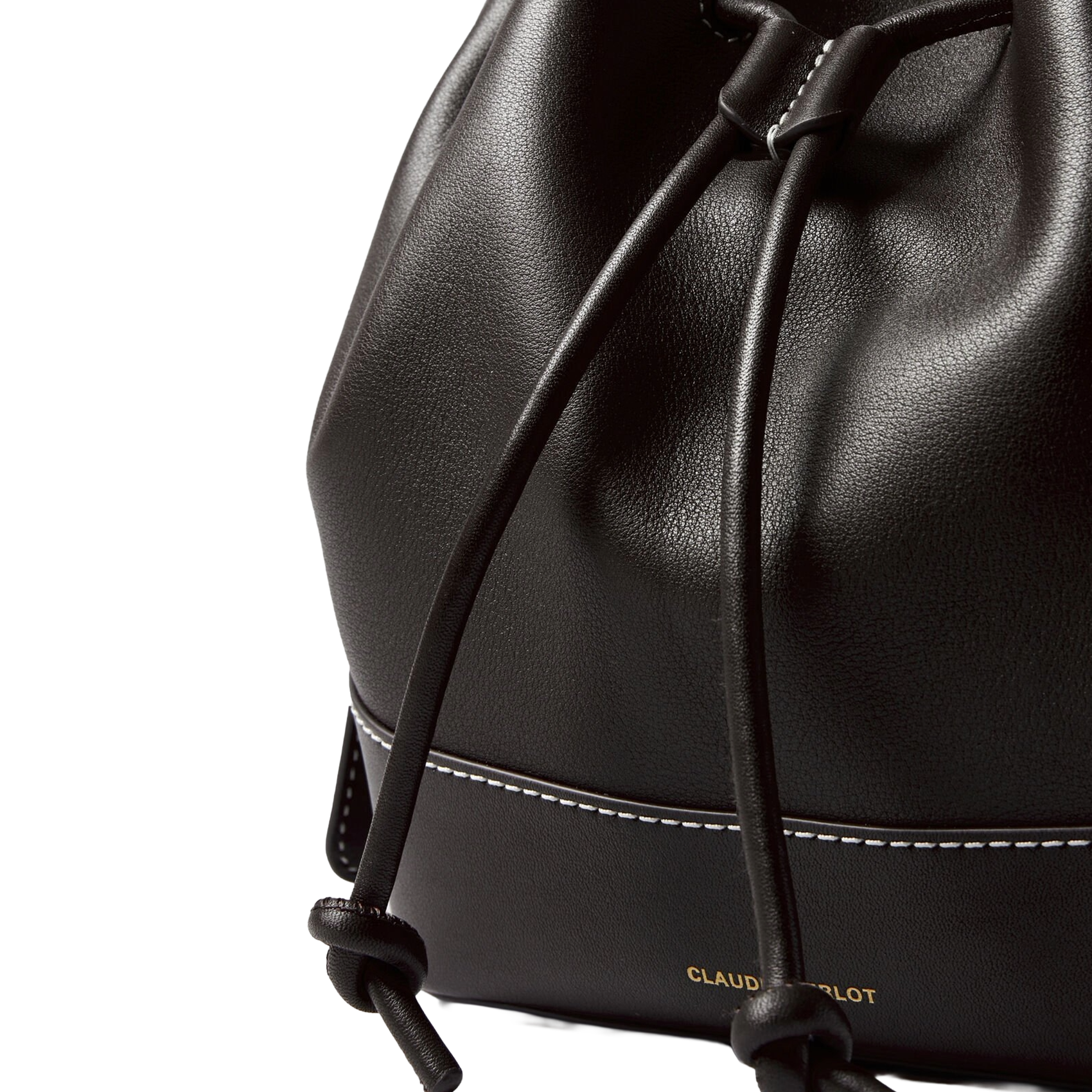 Sac bandoulière sceau en cuir CLAUDIE PIERLOT Noir