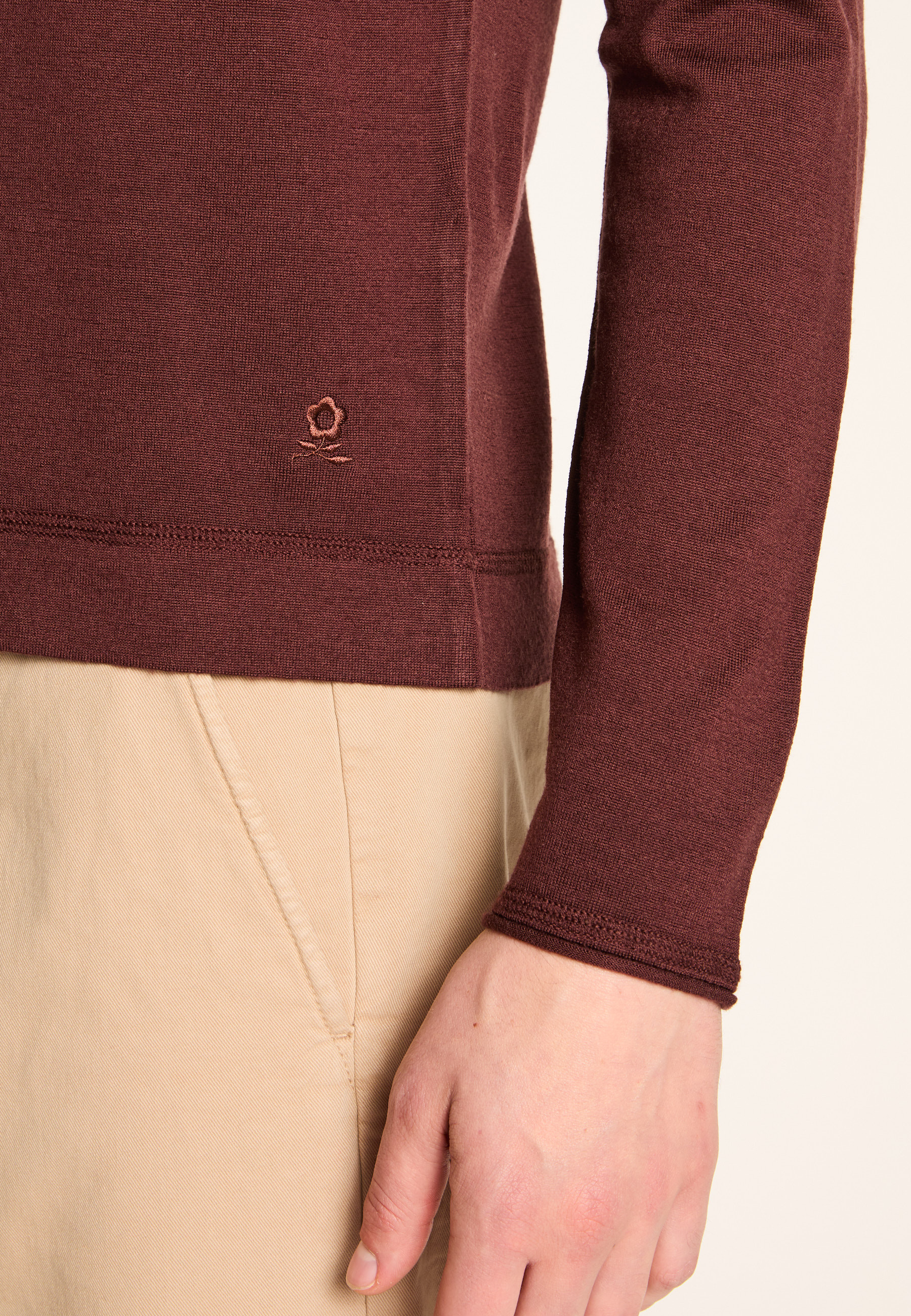 Merino wool sweater MAISON MONTAGUT Brown