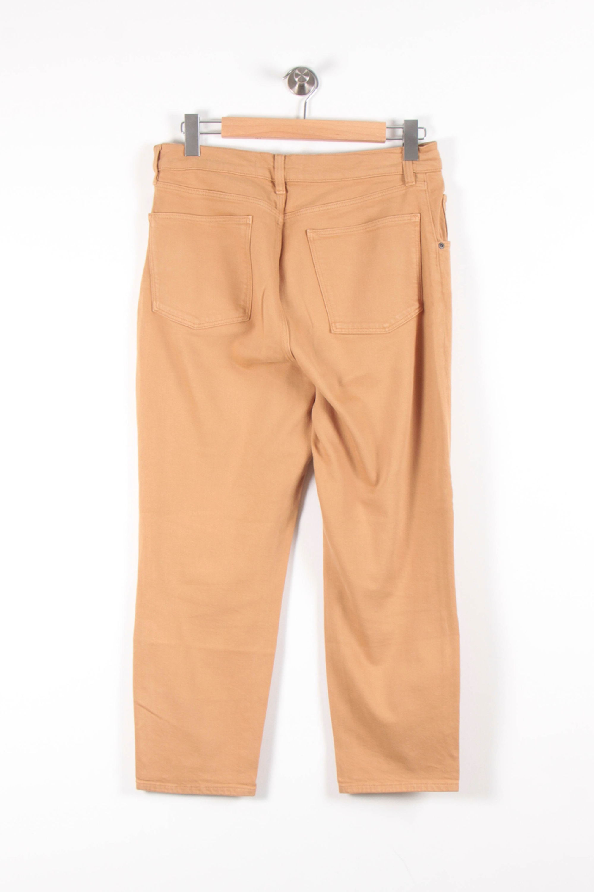 Cropped slim jeans with studs COMPTOIR DES COTONNIERS - Seconde main Brown