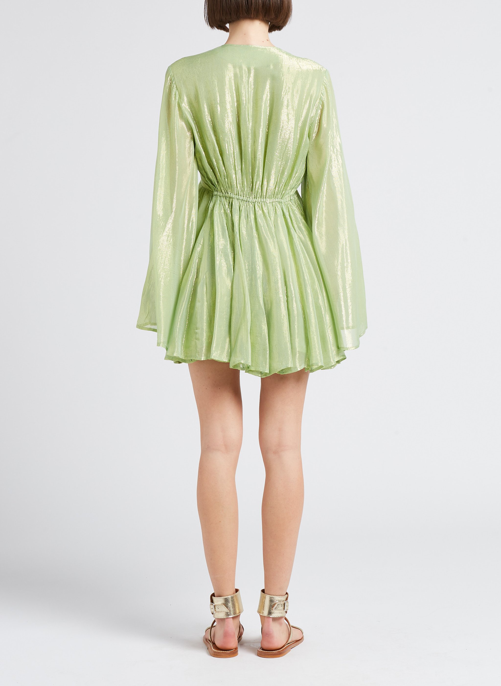 Robe courte col V évasée SUNDRESS Vert