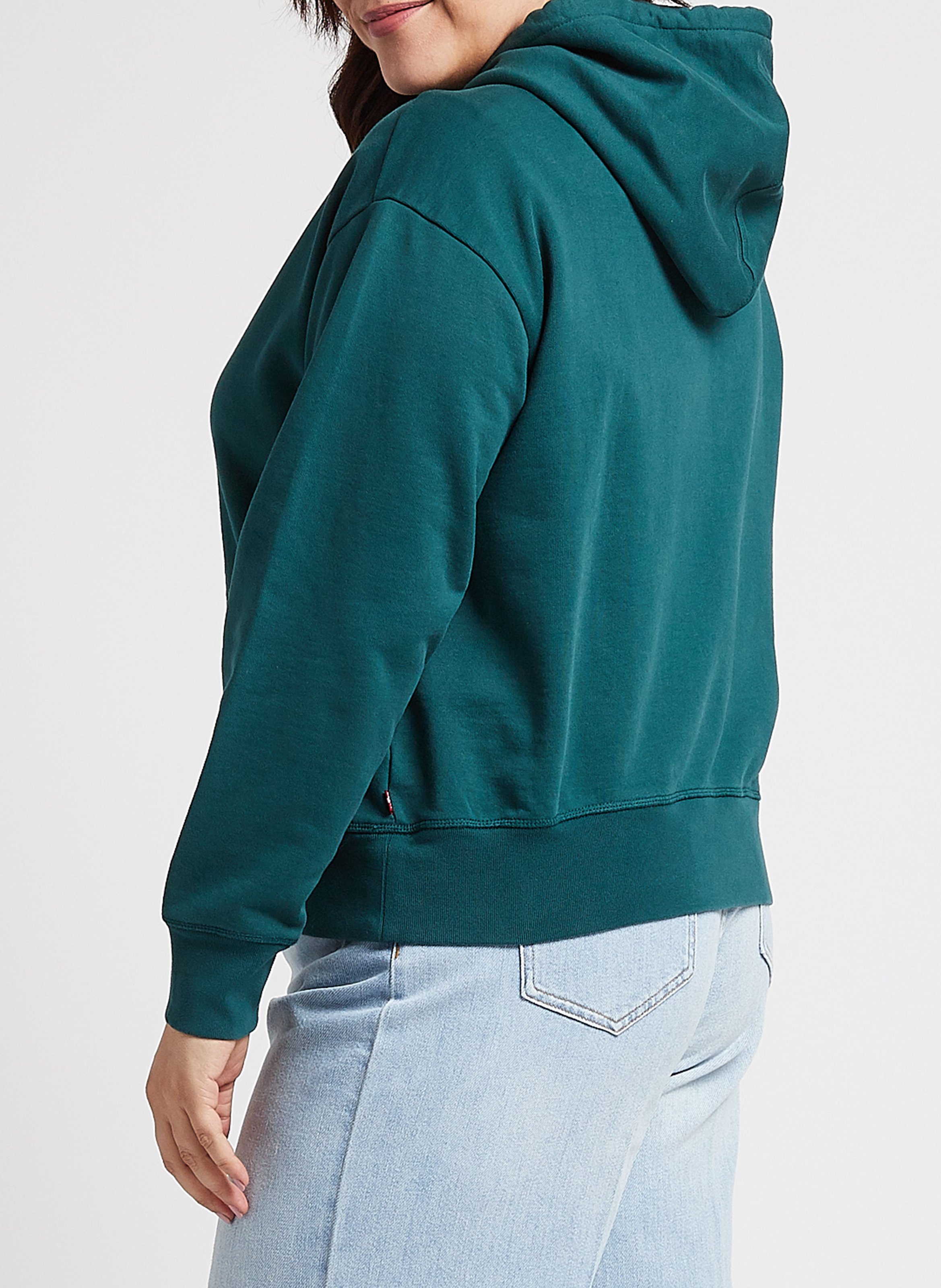 Sweat à capuche sérigraphié en coton mélangé  LEVI'S Vert