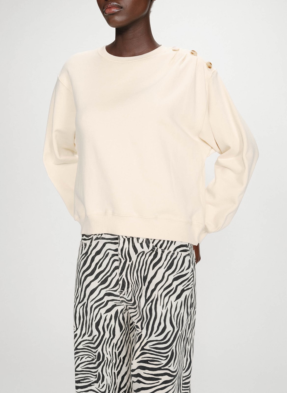 <p>Pull col rond in cotton</p> GRACE ET MILA Yellow