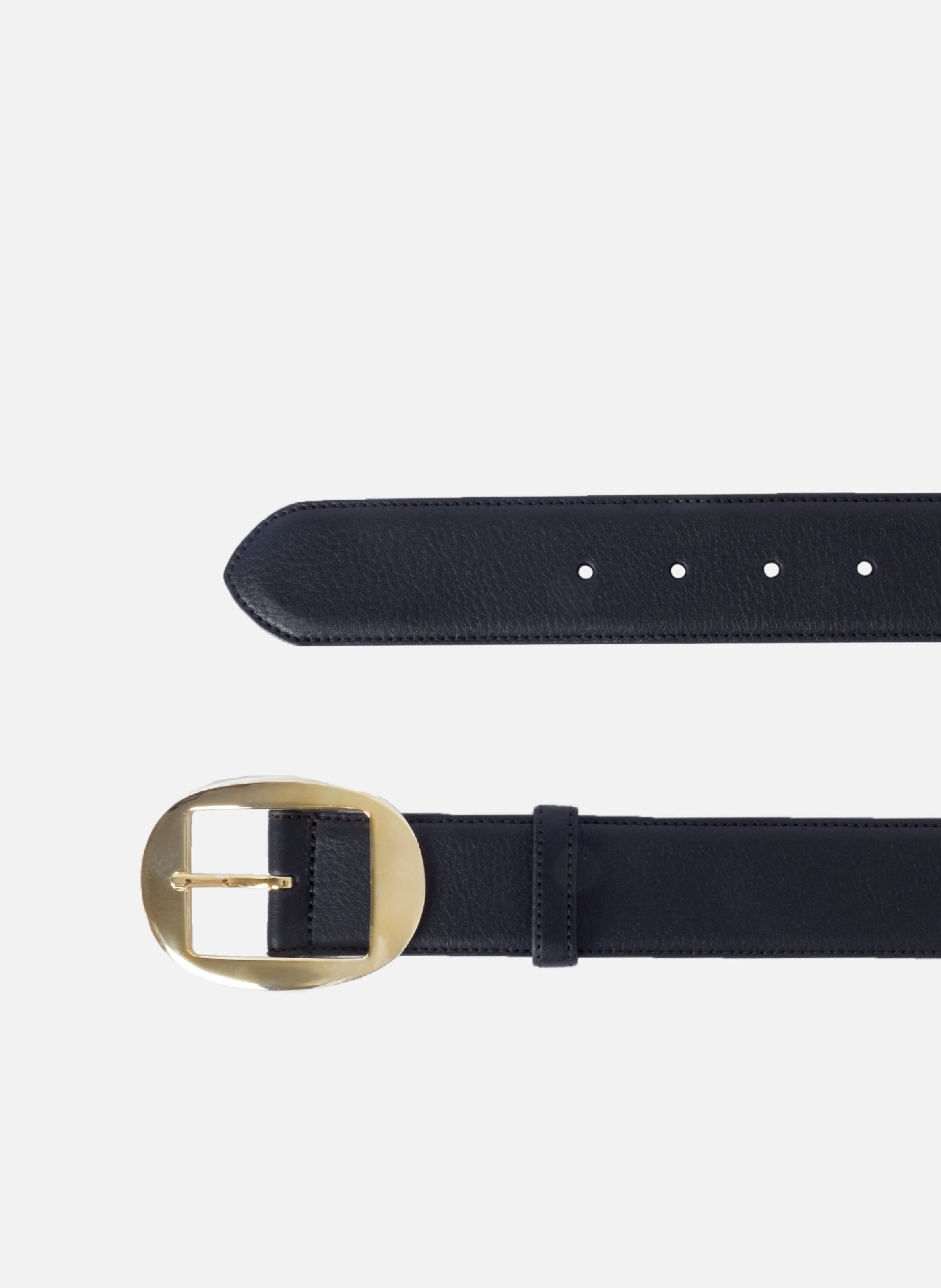 <b>Smooth Leather Camel Louise Belt</b> JULES & JENN Black