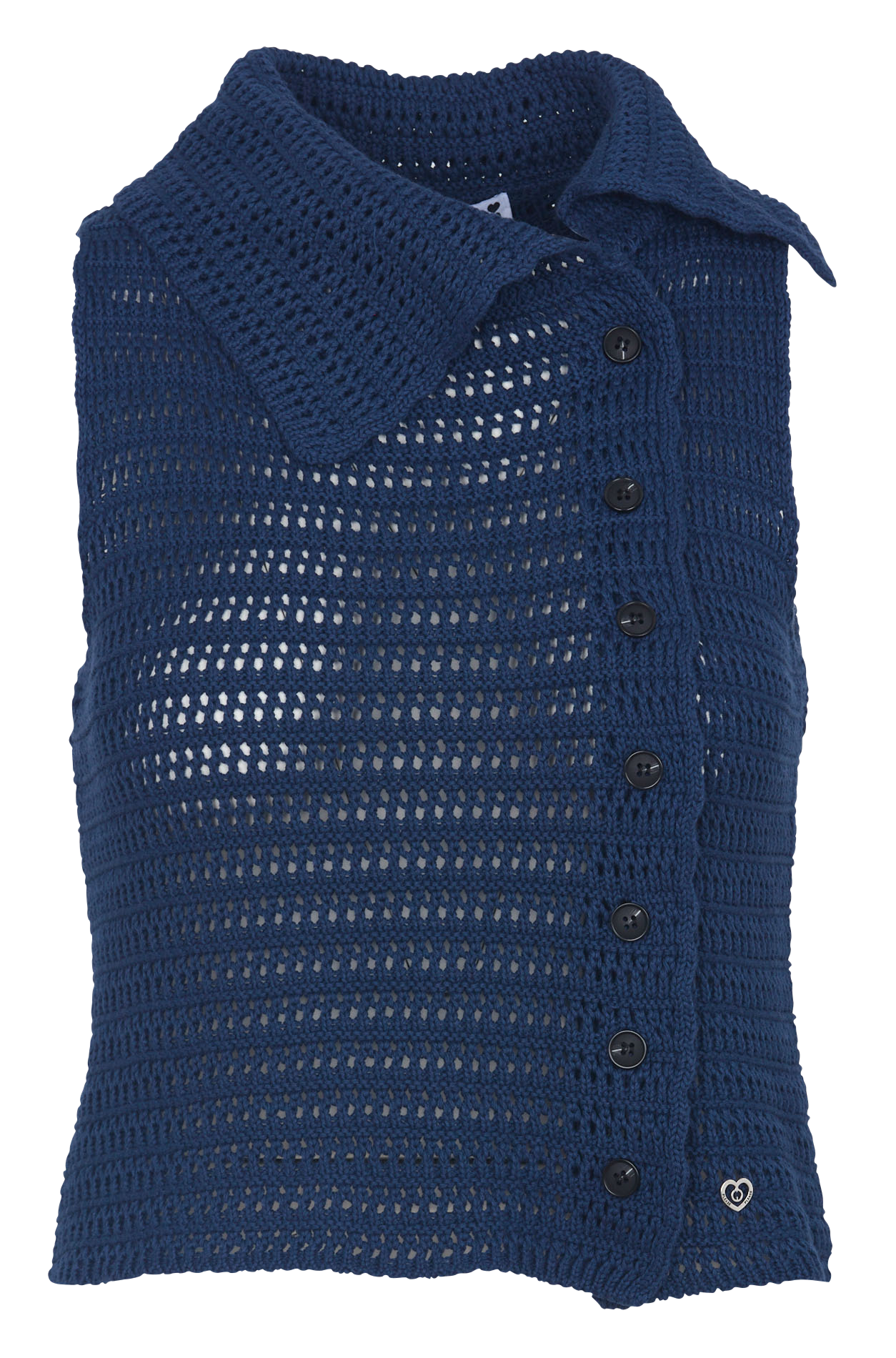 Gilet droit en coton PLEASE Bleu