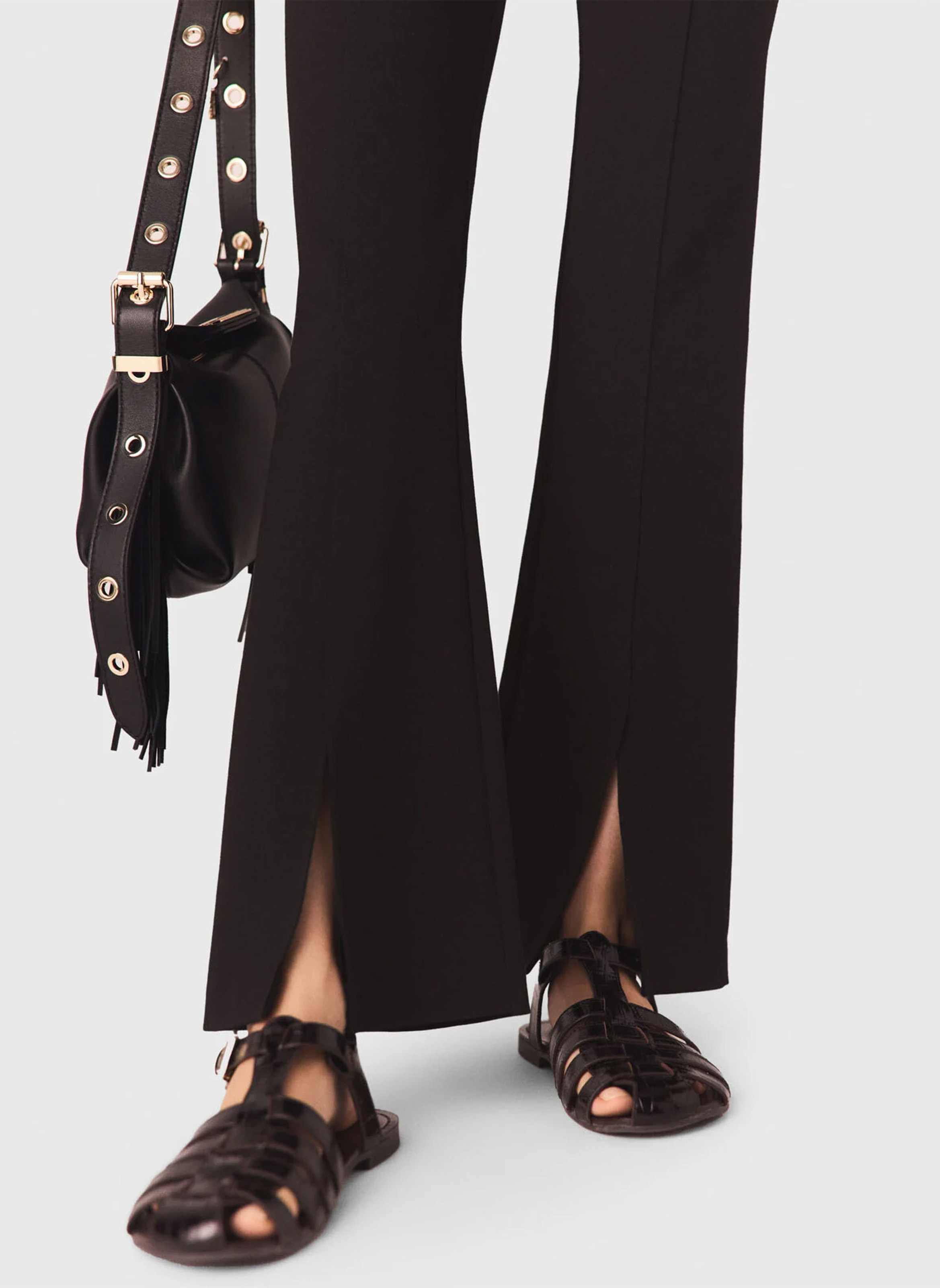 Pantalon flare stretch MAJE Zwart