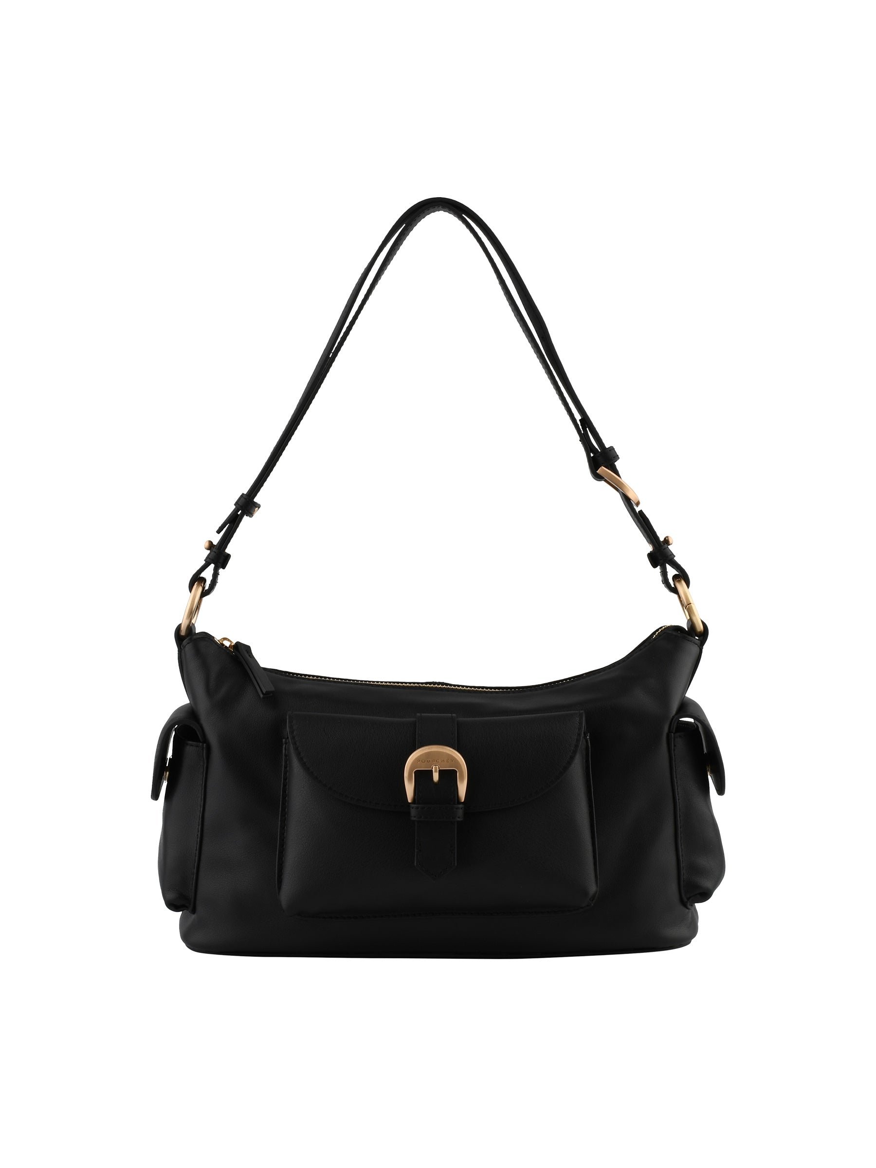 Calfskin leather shoulder bag POURCHET