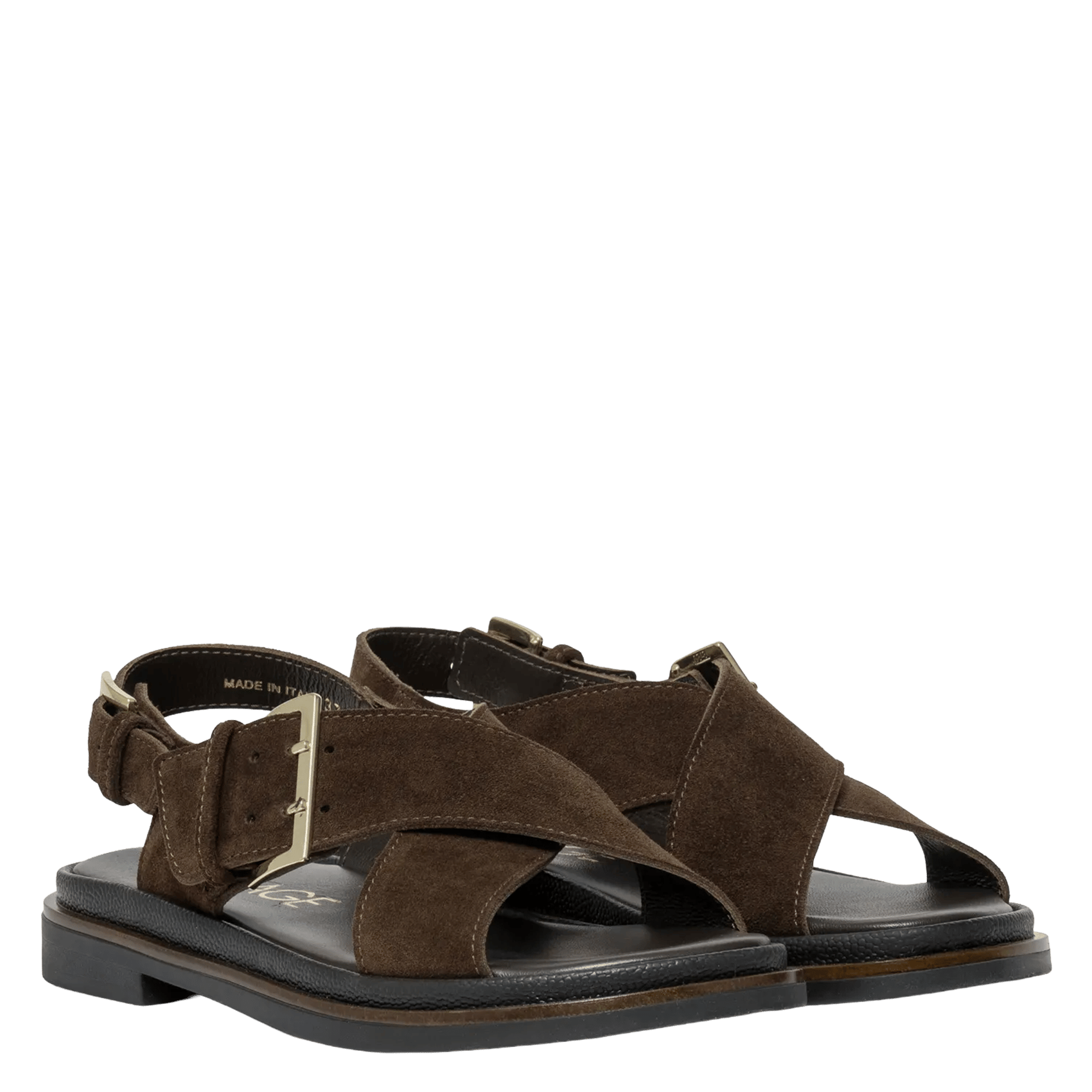 Leren sandalen BOCAGE Bruin