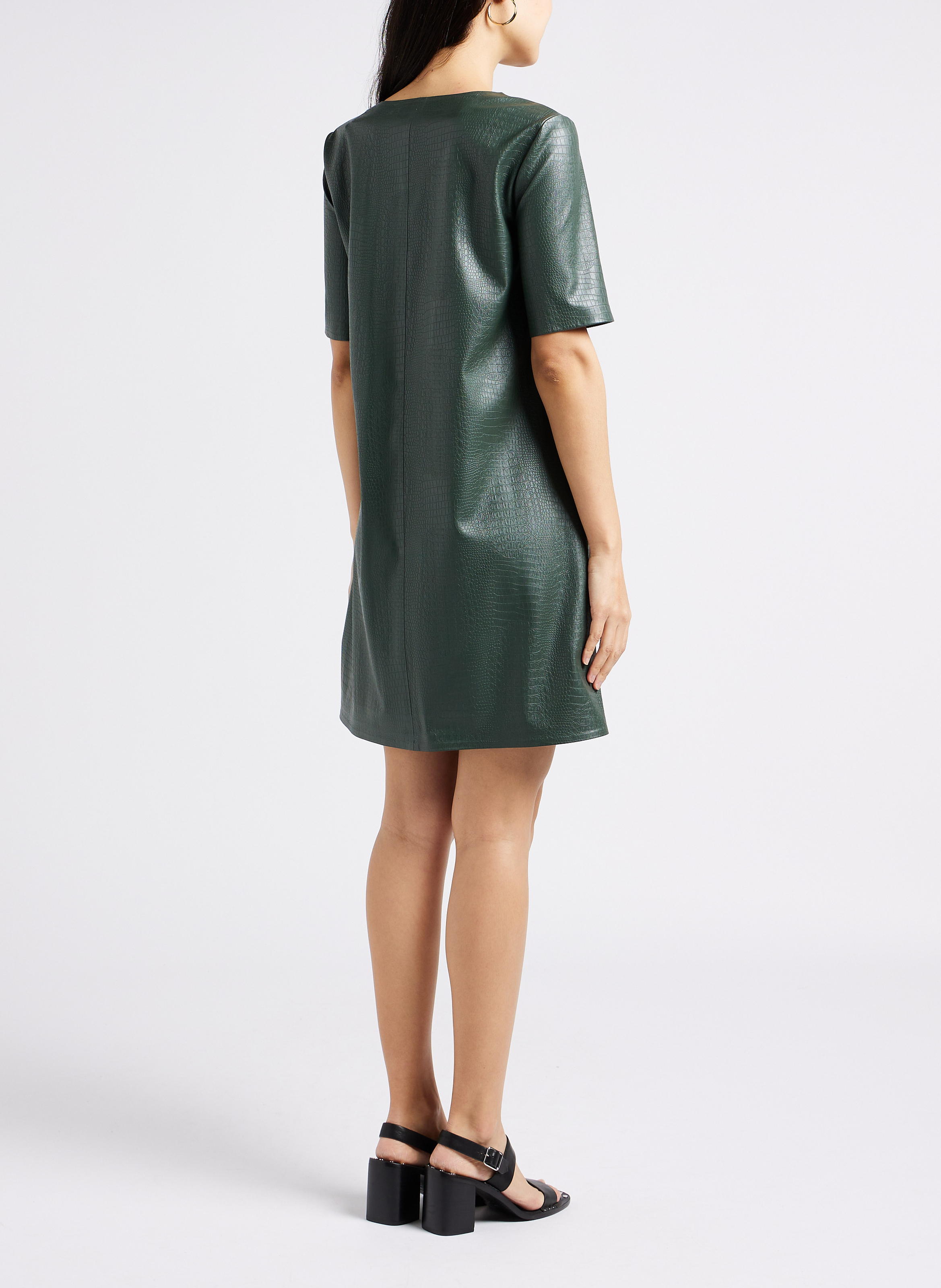 Gerade geschnittenes Kurzkleid in Kroko-Optik MAX MARA LEISURE Grun