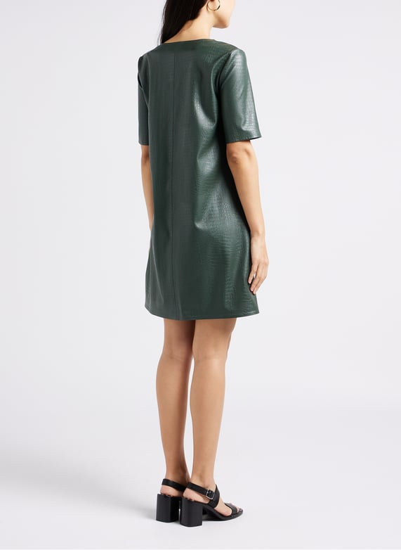 Crocodile-Effect short straight dress Green Max mara leisure - Women | Place des Tendances Crocodile-Effect short straight dress Green Max mara leisure - Women | Place des Tendances