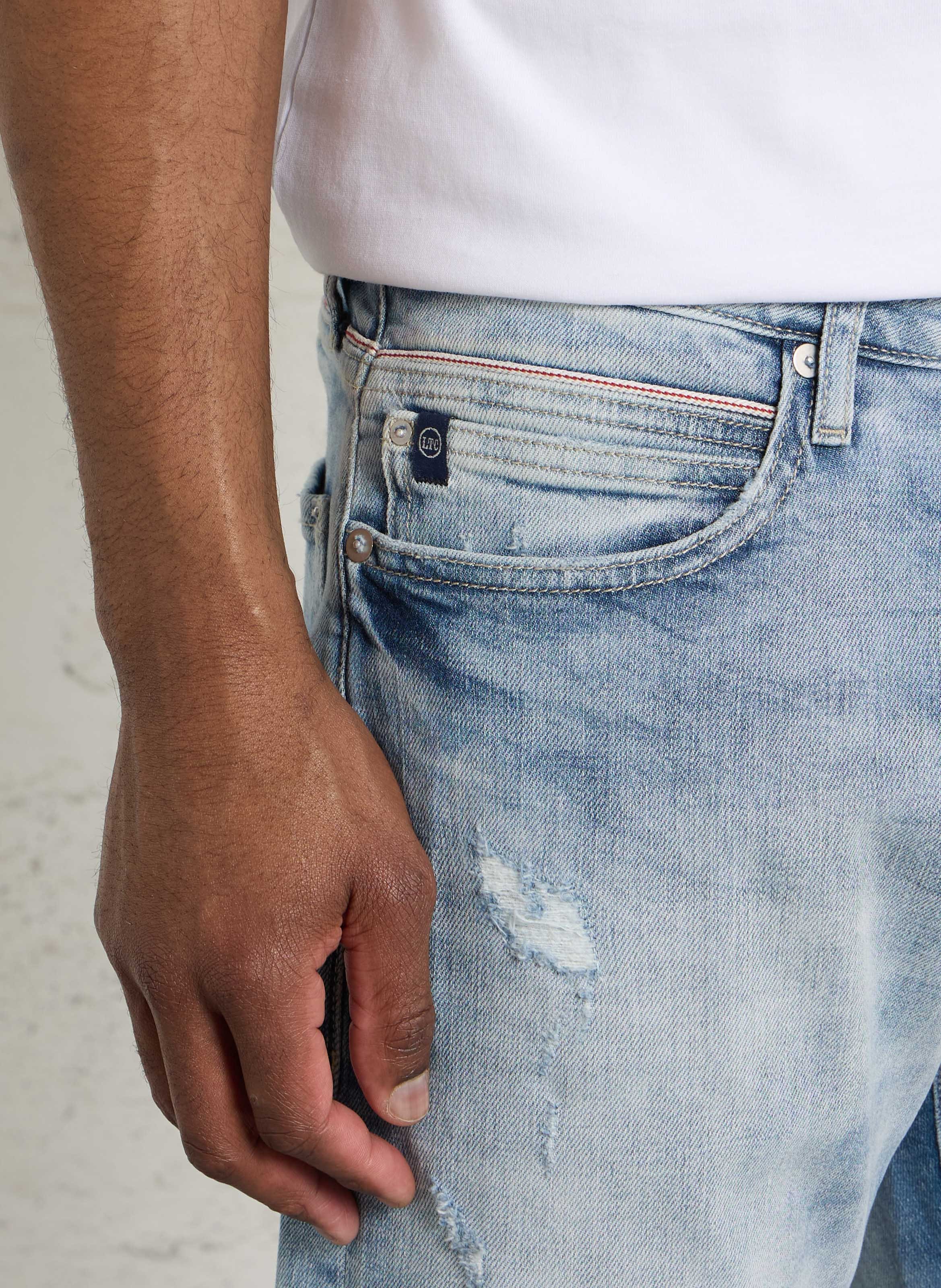 Schmale Jeans aus Baumwollmischung LE TEMPS DES CERISES Blau