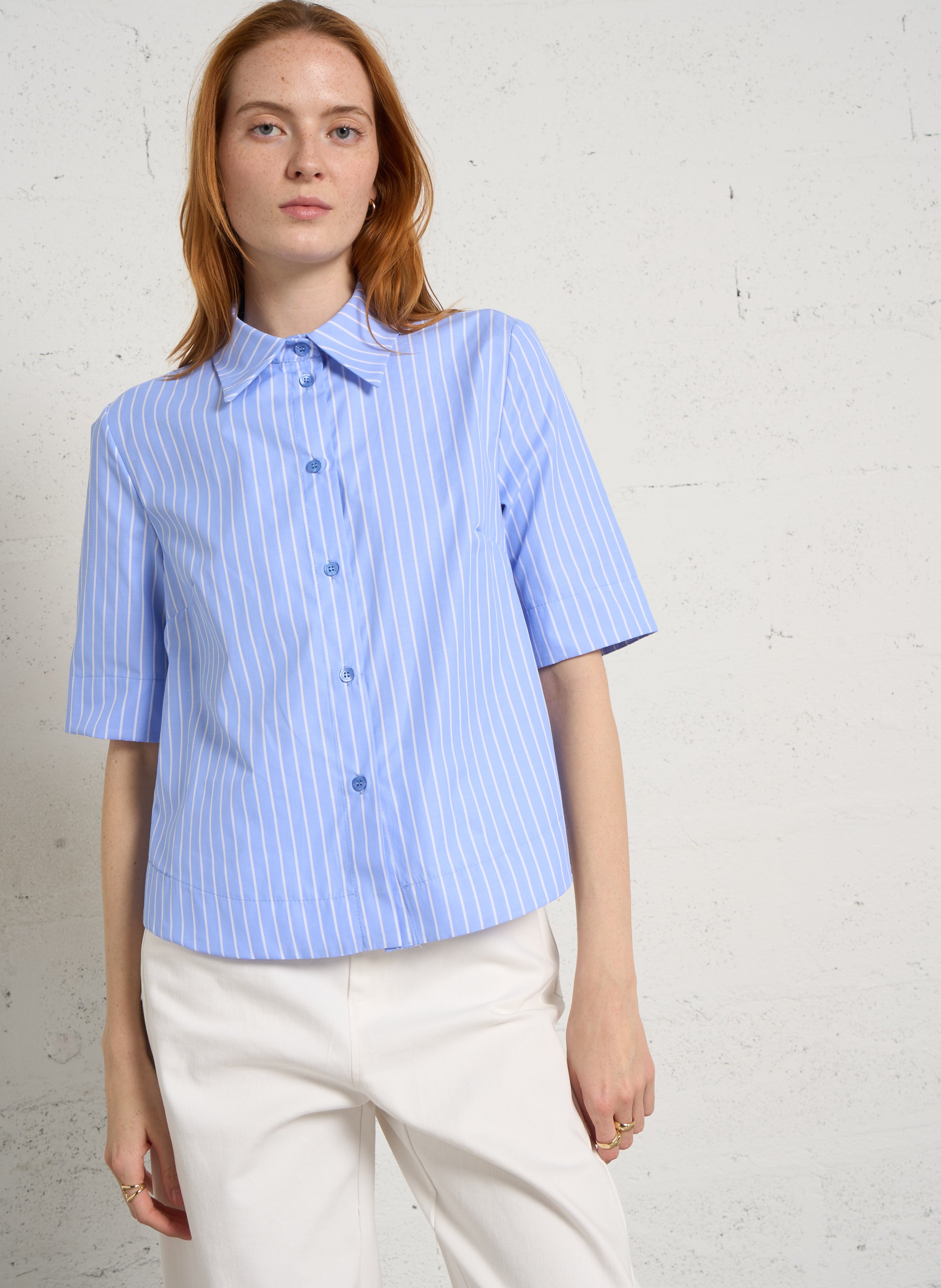 Chemise ample col classique à rayures IMPERIAL Bleu