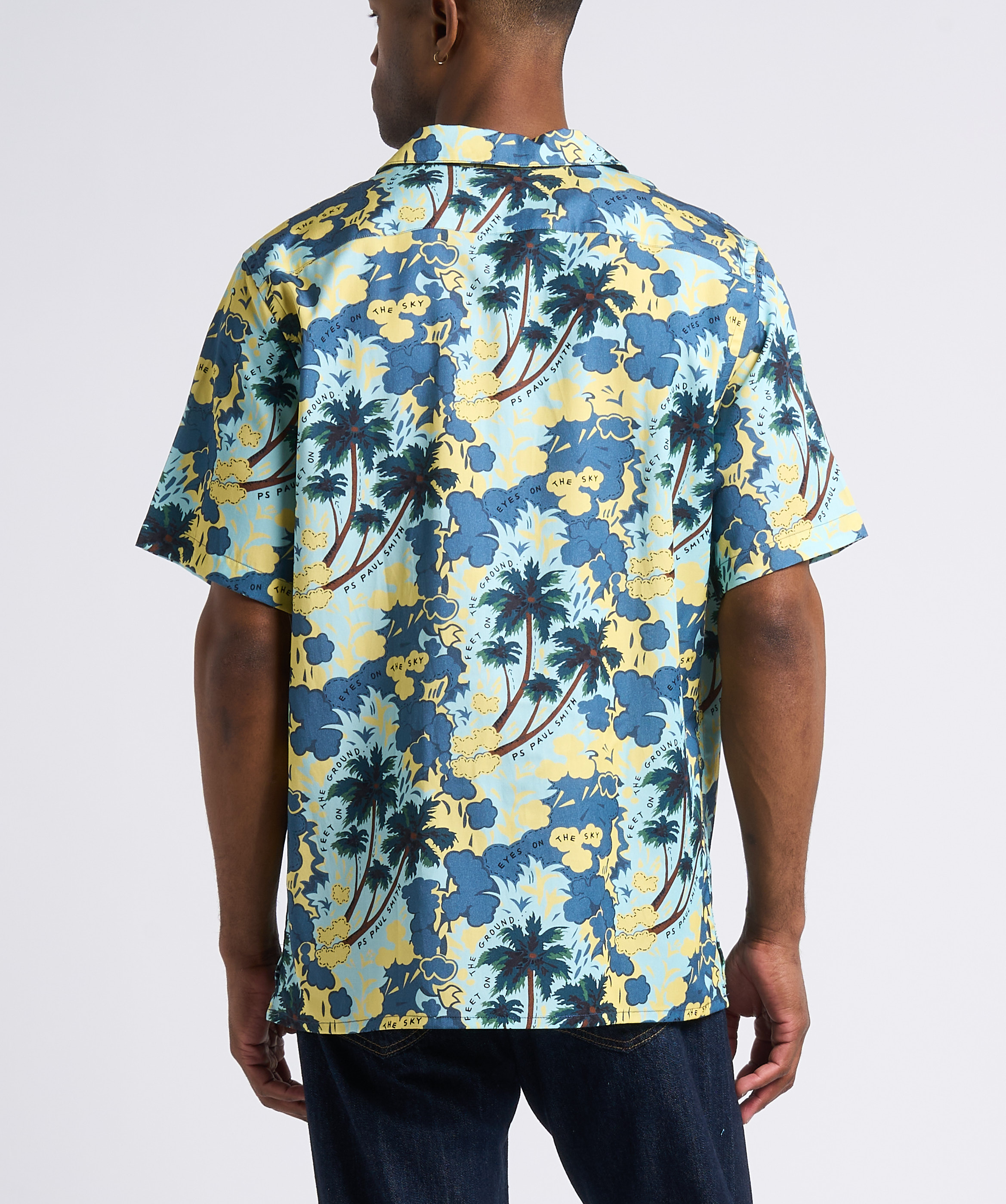 Straight printed shirt with lapels PAUL SMITH Blue