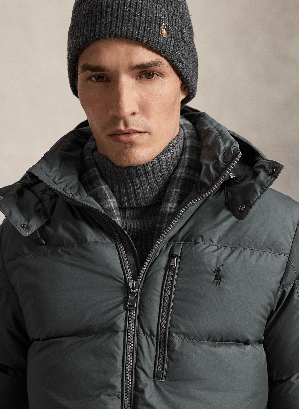 Daunenjacke mit Stehkragen POLO RALPH LAUREN Grau