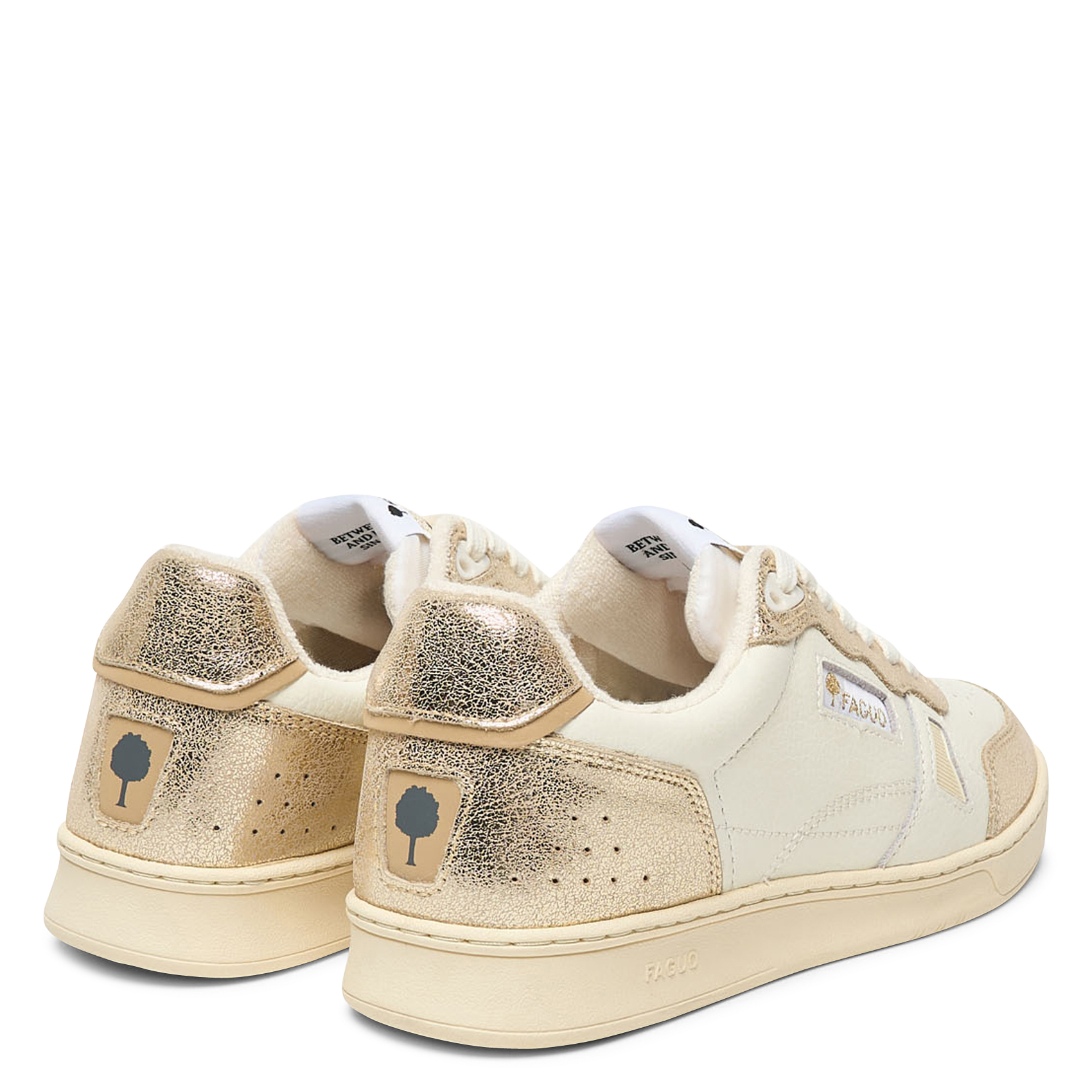 Sneaker stringate in pelle FAGUO Bianco