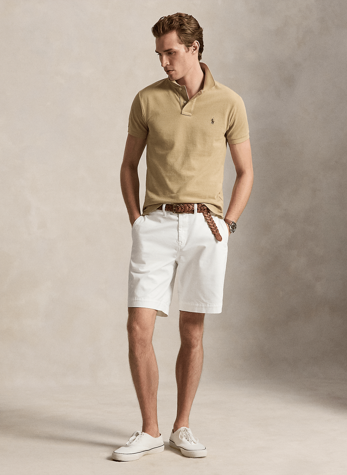 Polo regular-fit en coton POLO RALPH LAUREN Marron