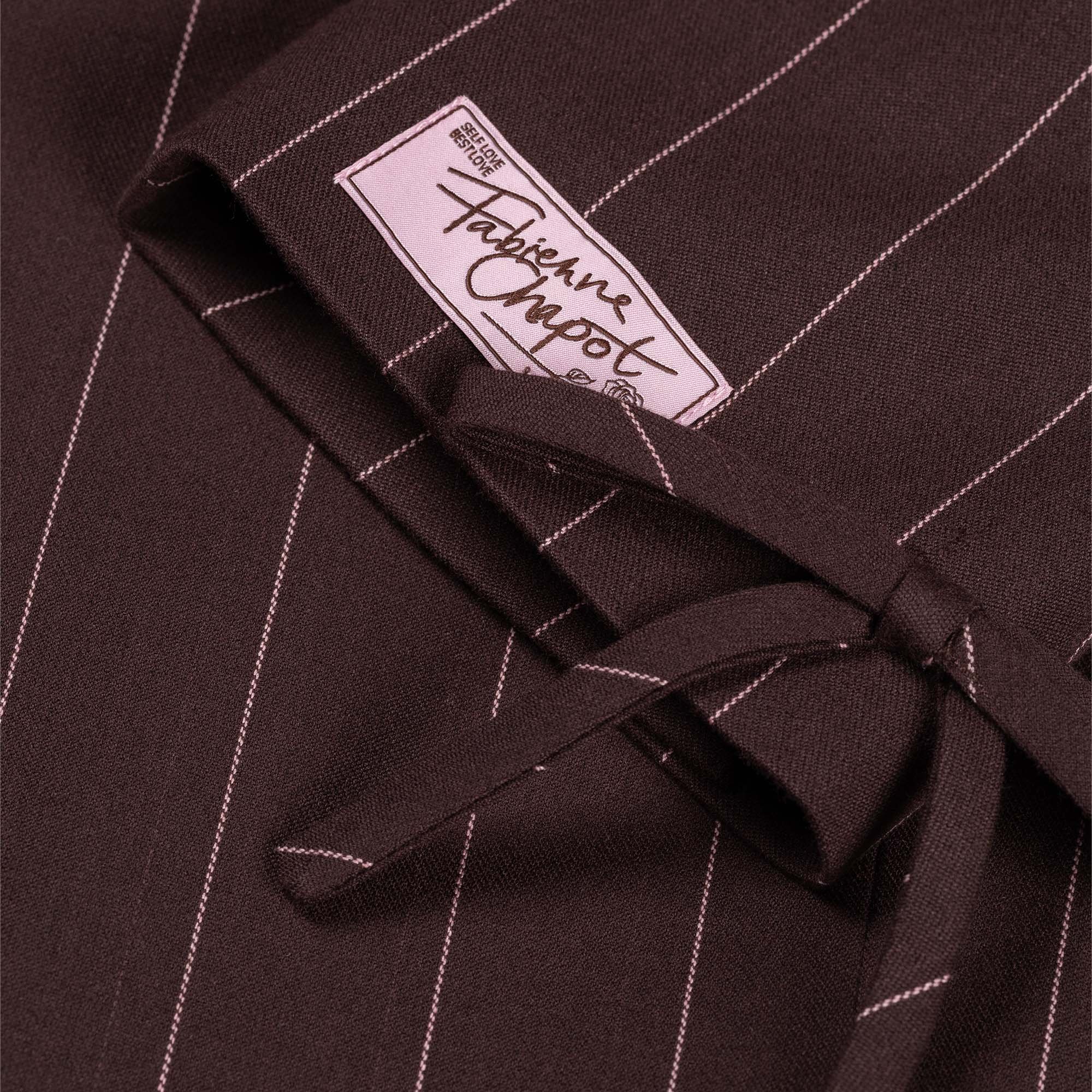 Veste rayée col tailleur  FABIENNE CHAPOT Marron