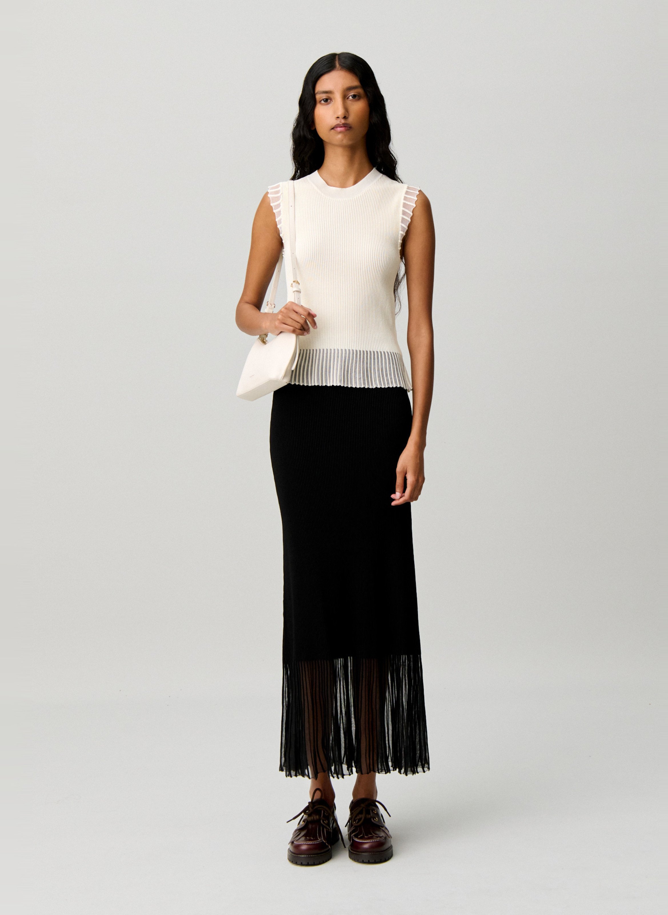 Top en maille moulant CLAUDIE PIERLOT Beige