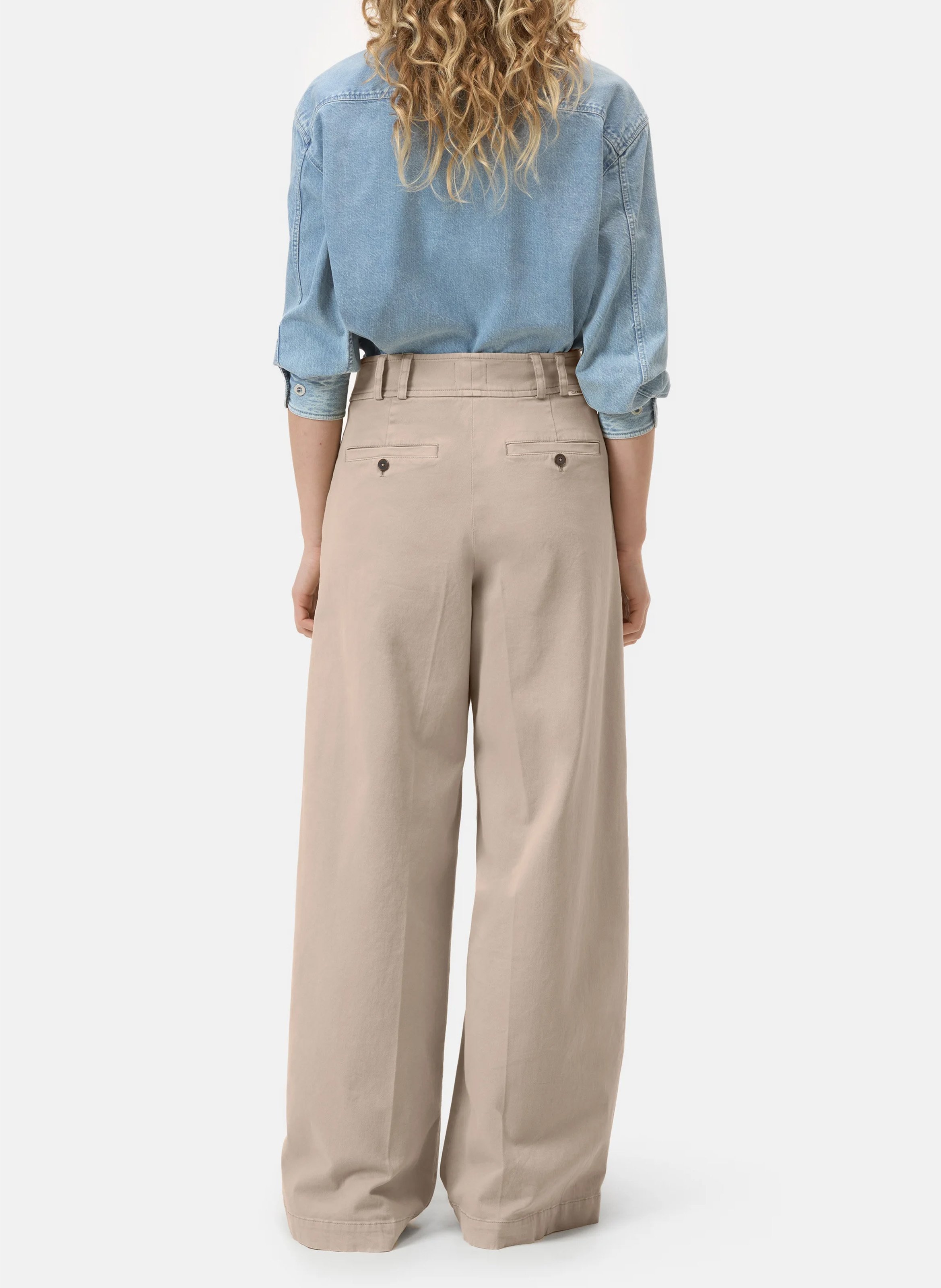 Pantalon large en coton bio mélangé CLOSED Beige