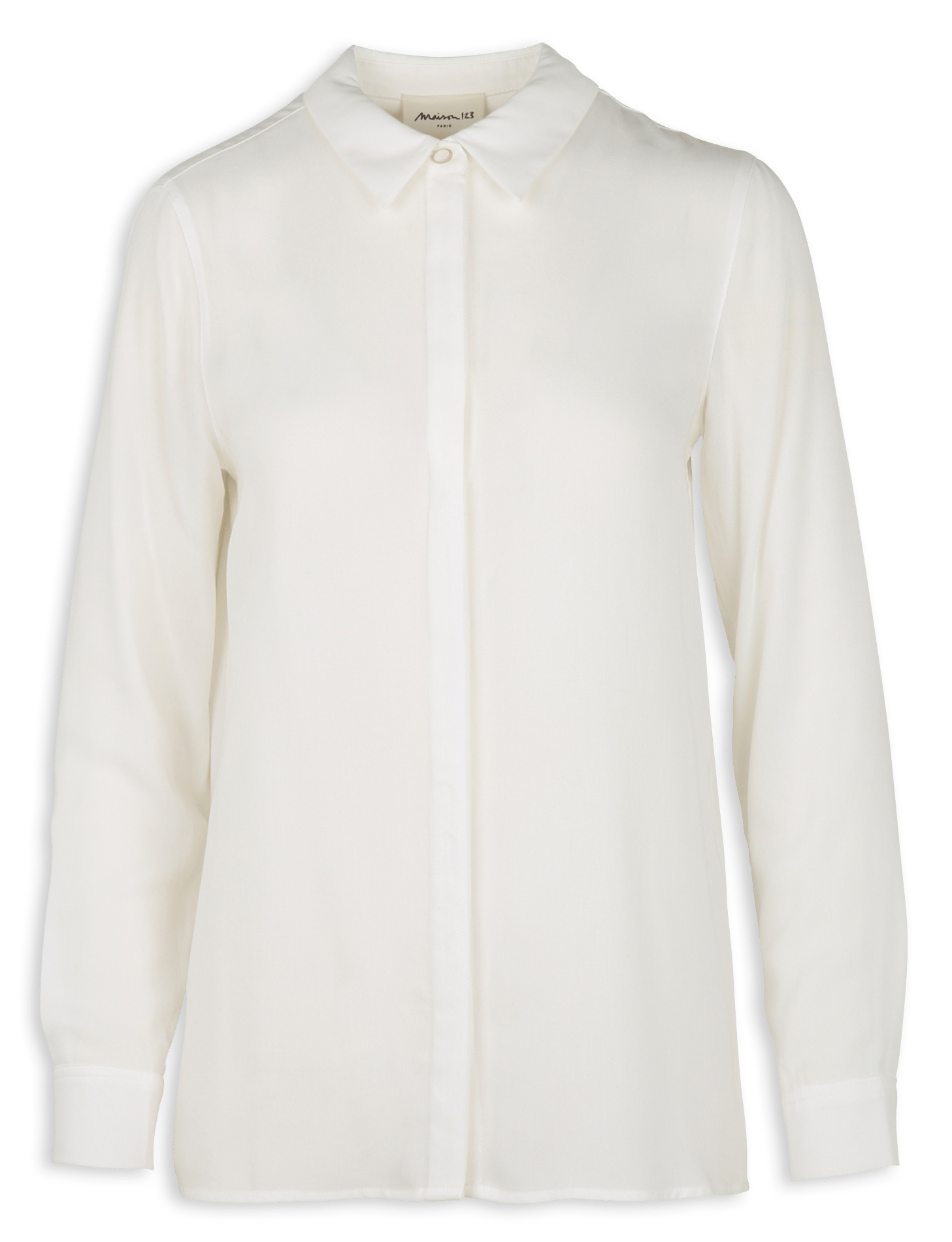 Straight shirt with classic collar MAISON 123 White