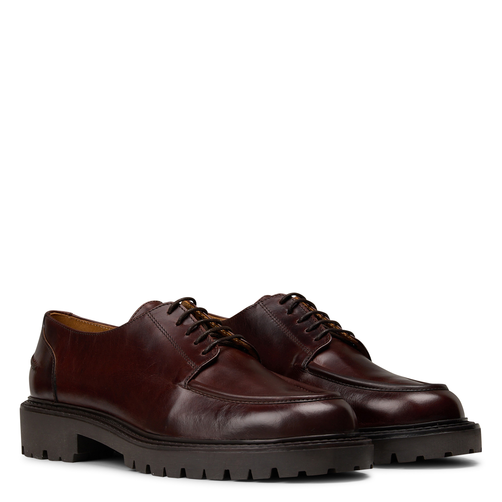 Plateauschoenen van leer BOBBIES Bruin