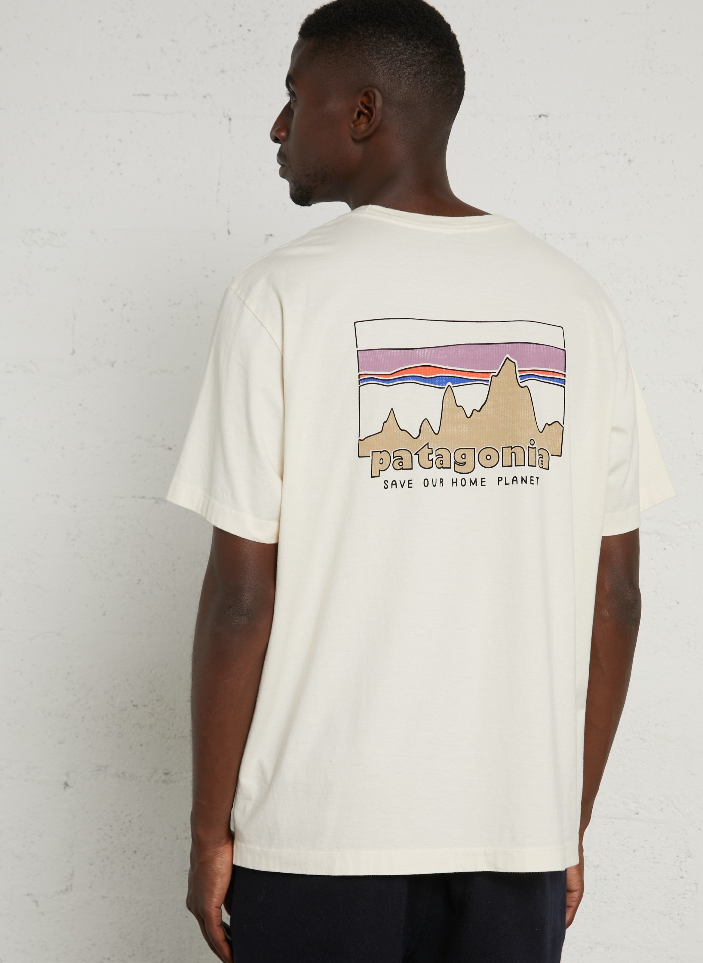 Gerade geschnittenes T-Shirt aus Bio-Baumwolle PATAGONIA Beige