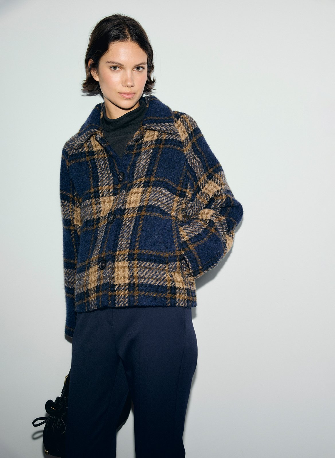 Veste droite à carreaux GERARD DAREL Bleu