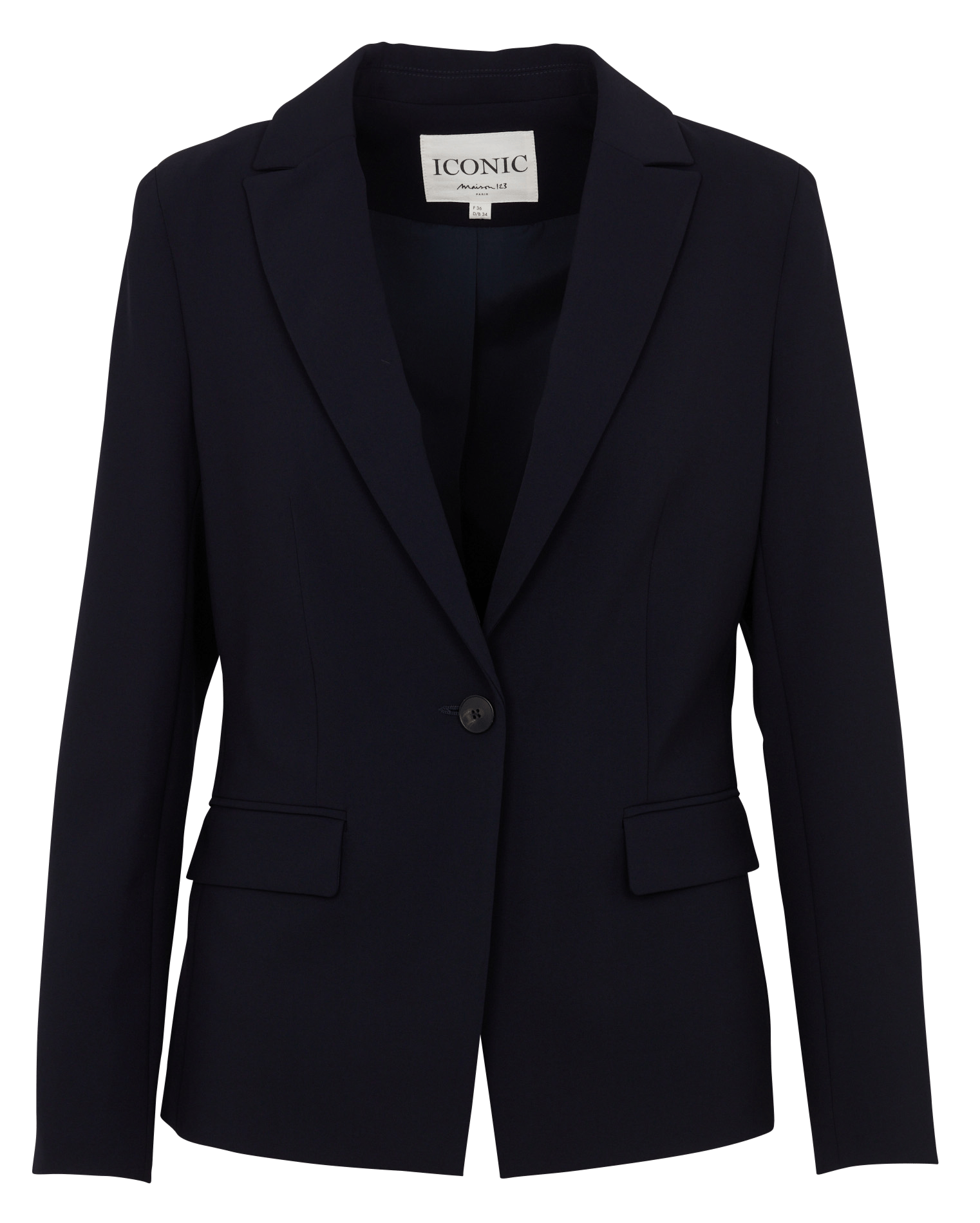Classic straight blazer with notched lapels MAISON 123