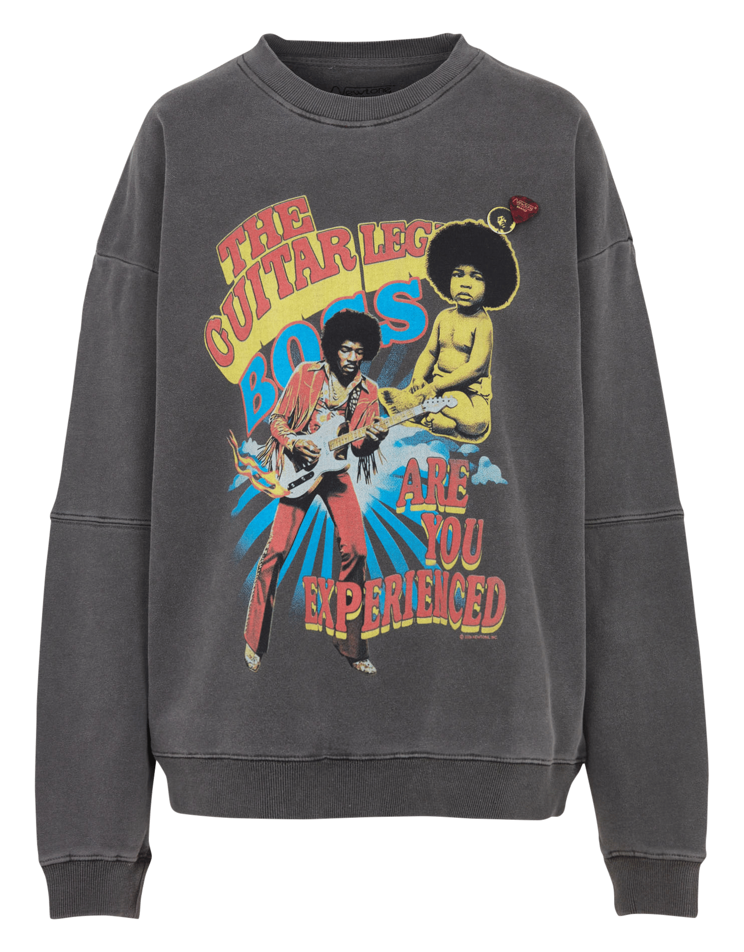 Sweat ample sérigraphié col rond NEWTONE Gris