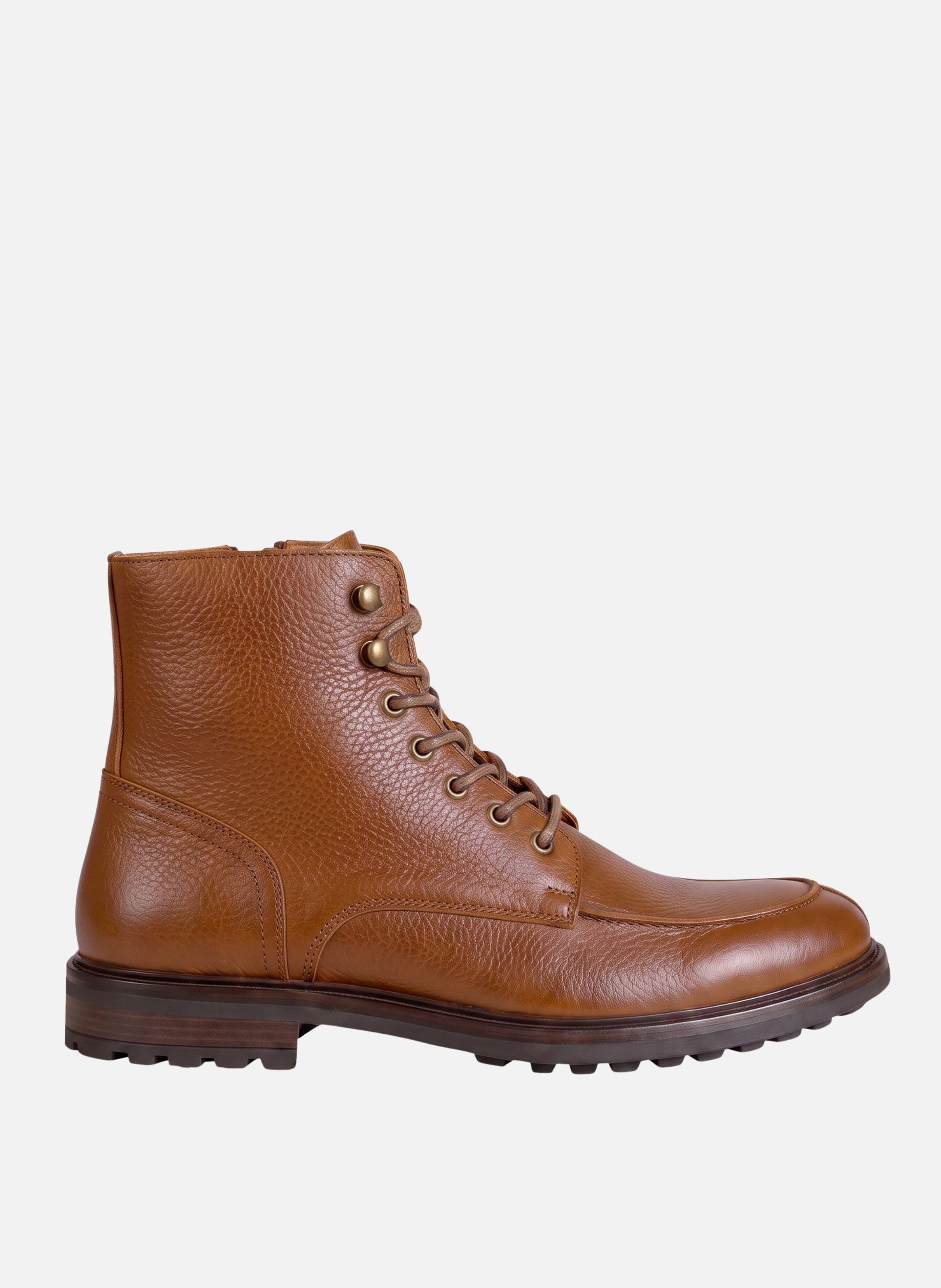 Boots plateau léon cuir grainé JULES & JENN Beige