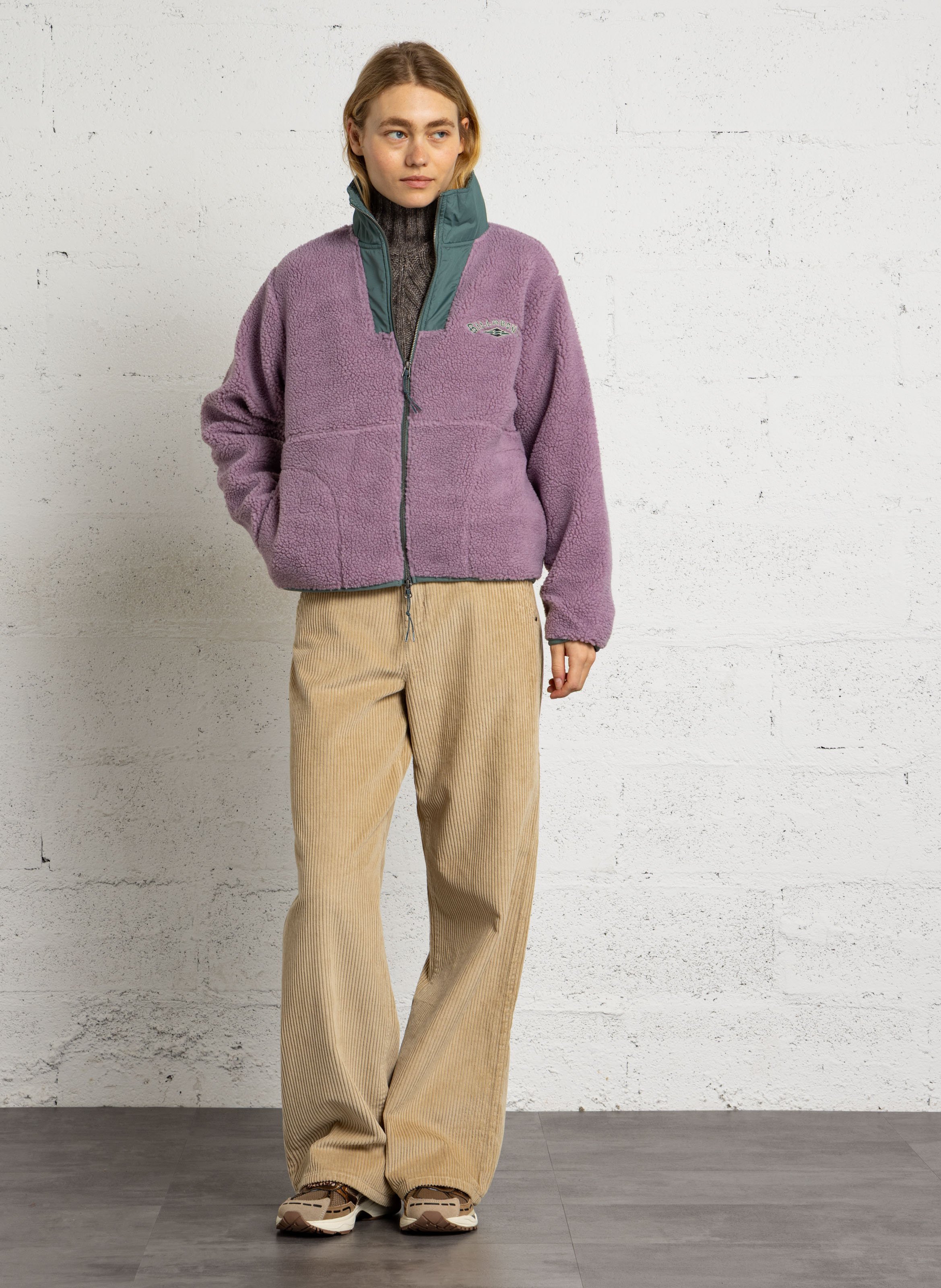 Polaire zippée en sherpa BILLABONG Rose