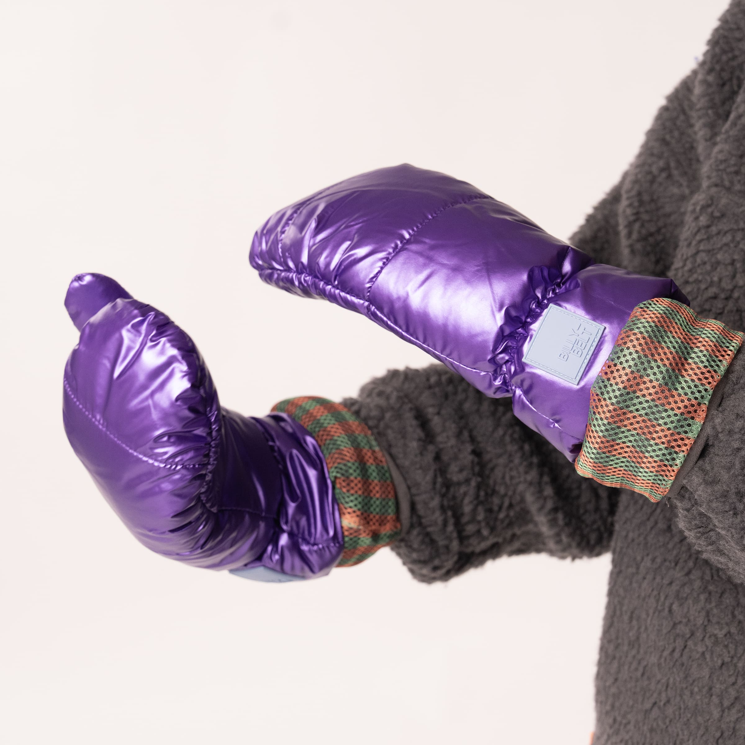 Metallic fleece mittens | Purple BILLYBELT Women