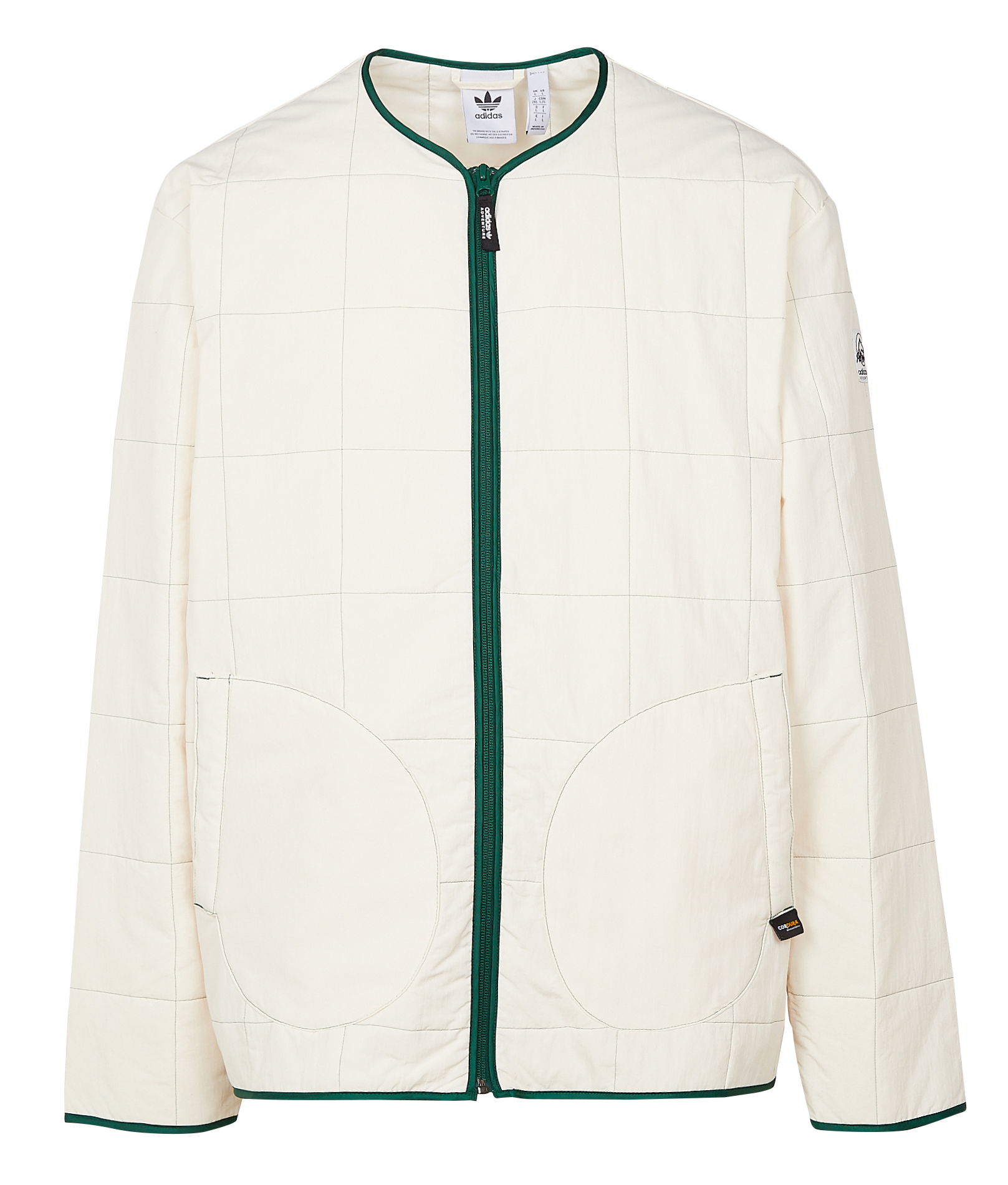 Veste sans col matelassée ADIDAS Beige
