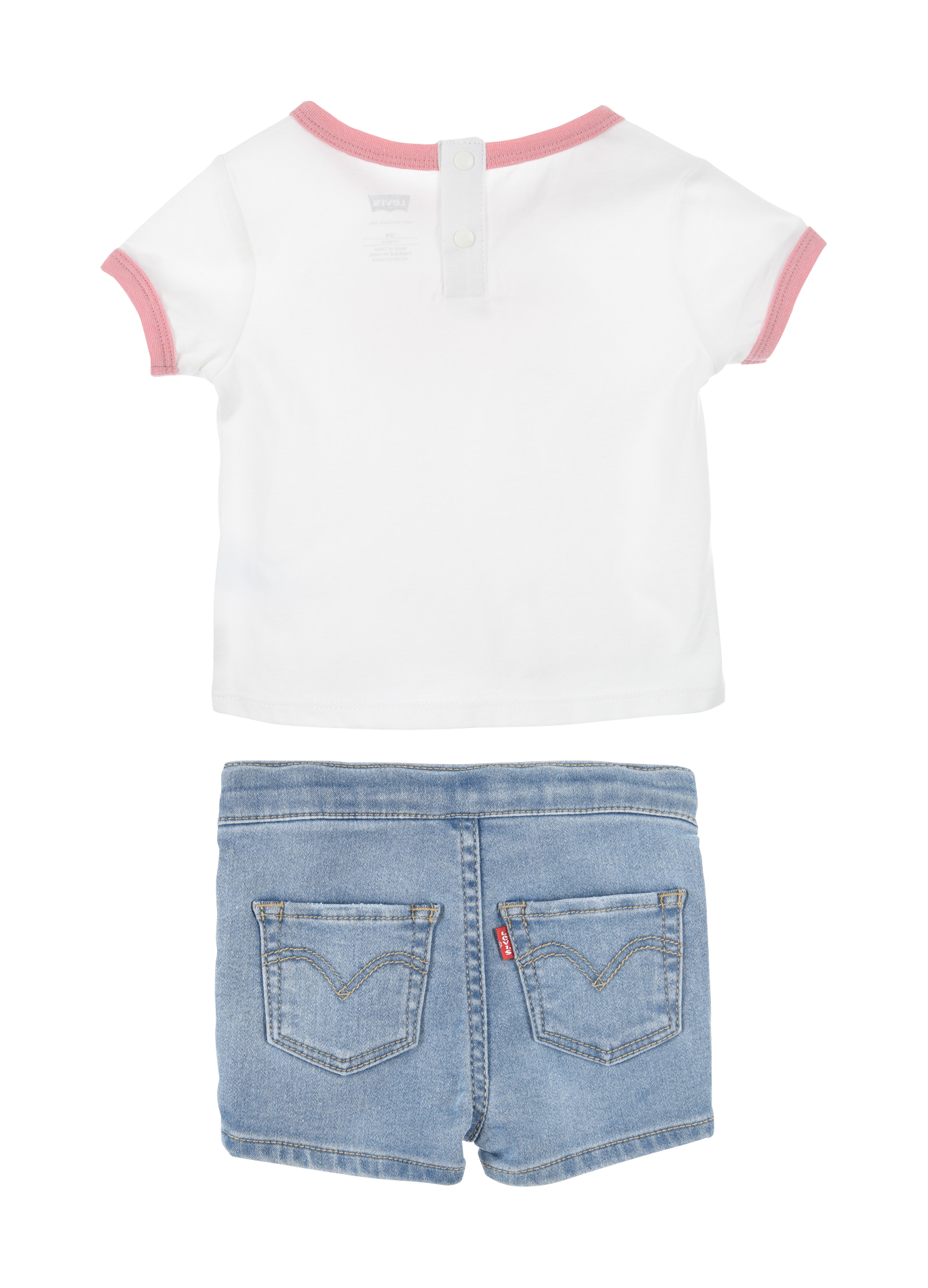 Organic cotton-blend 2-piece set LEVI'S KIDS White