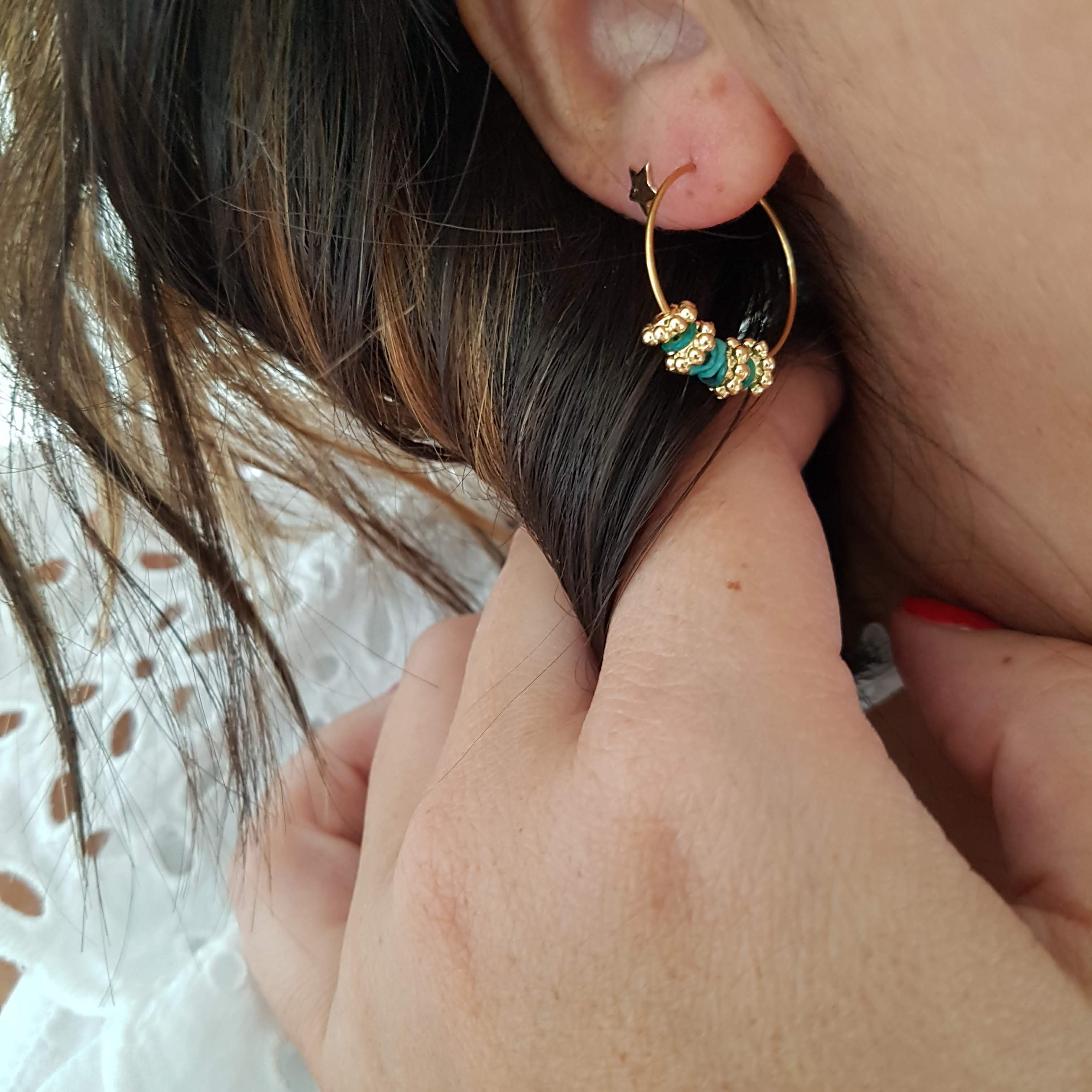 Earrings GINANDGER Blue