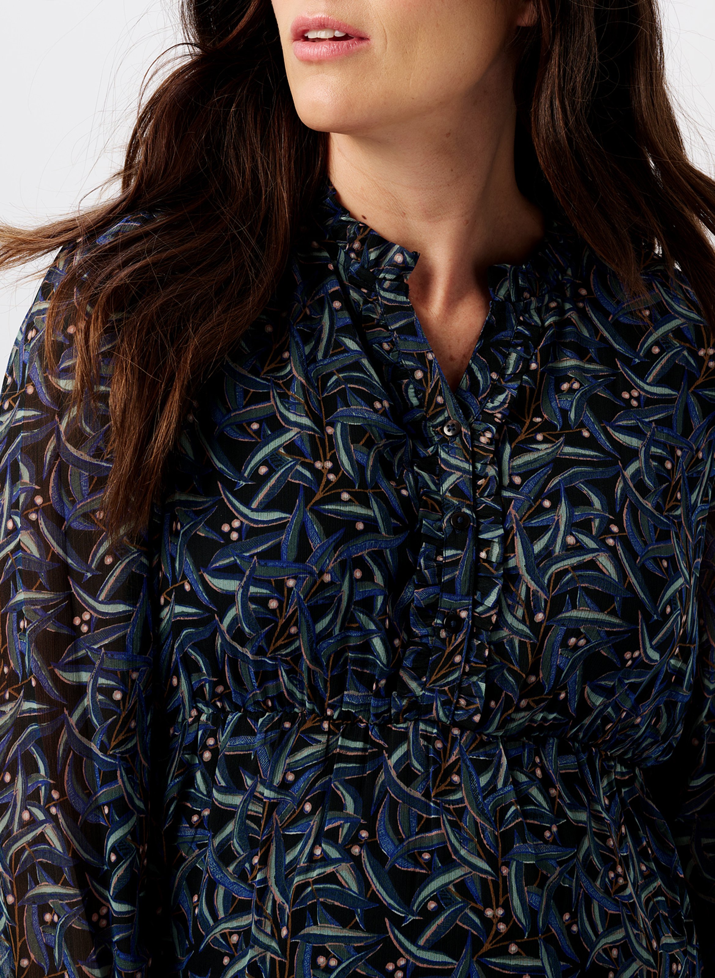 Short printed nursing dress NOPPIES Black