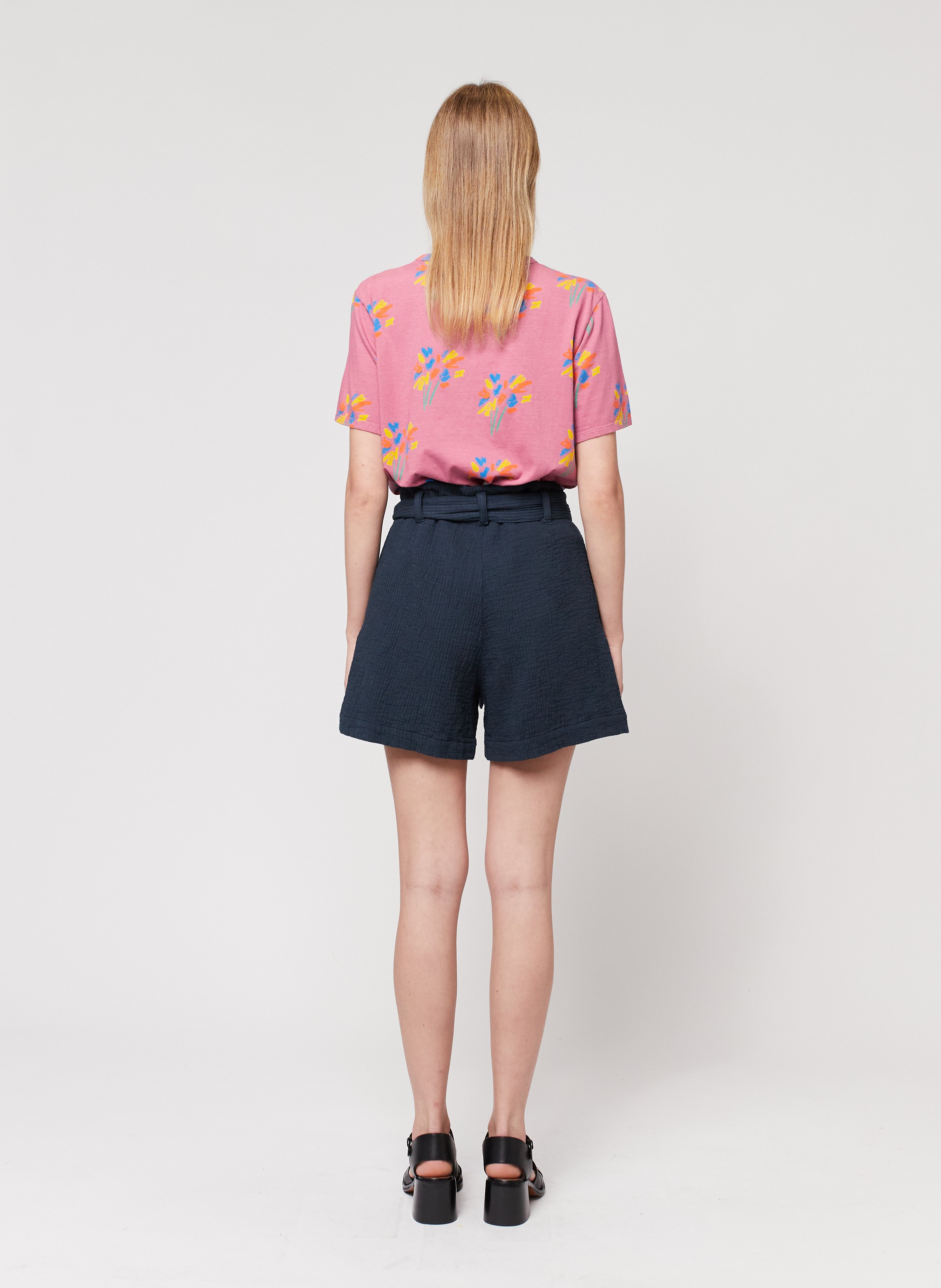 Short droit taille haute en coton BOBO CHOSES Bleu